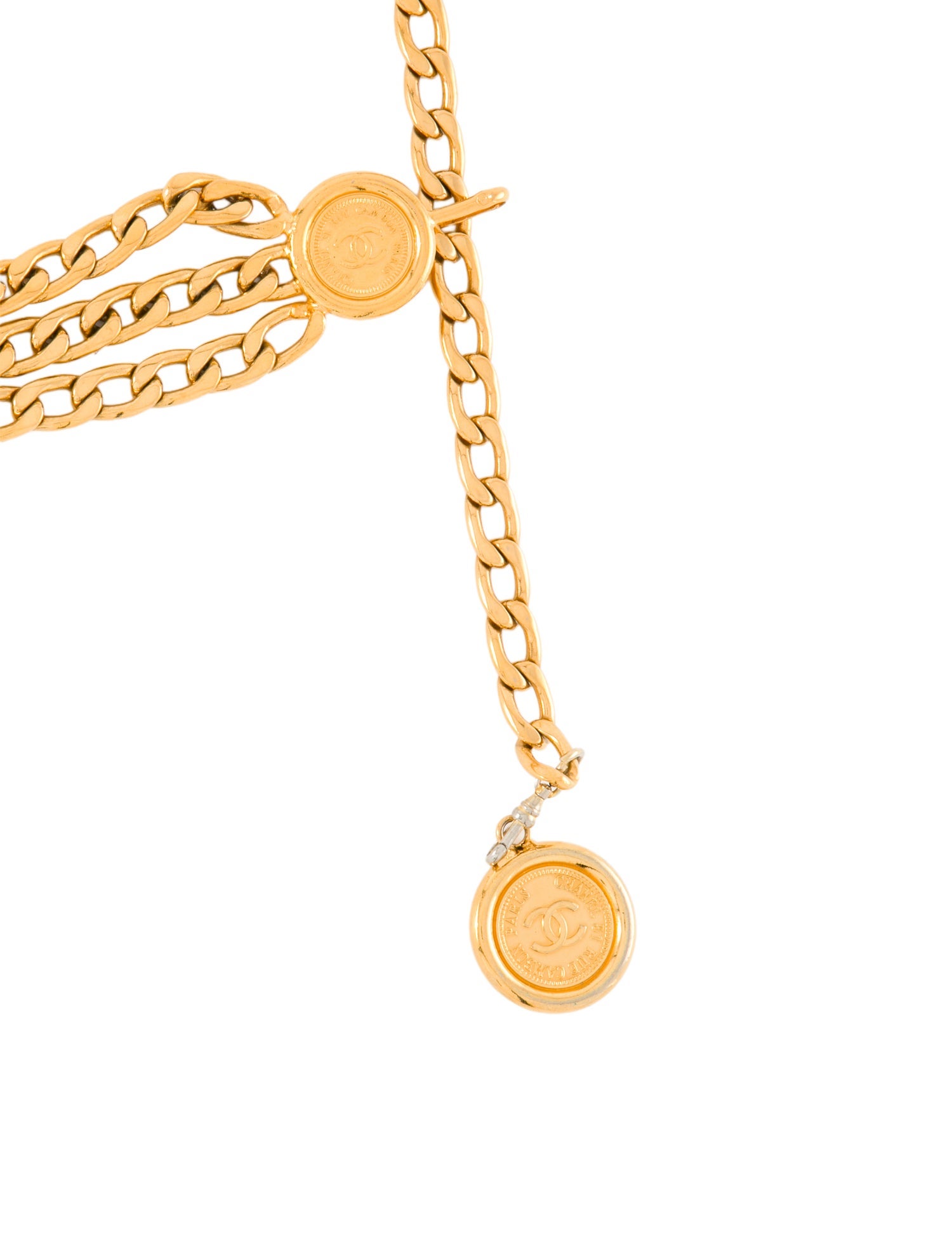 Chanel 1980's Interlocking CC Logo Chain-Link Belt