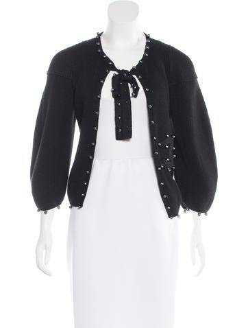 Chanel Embellished Cashmere-Blend Cardigan