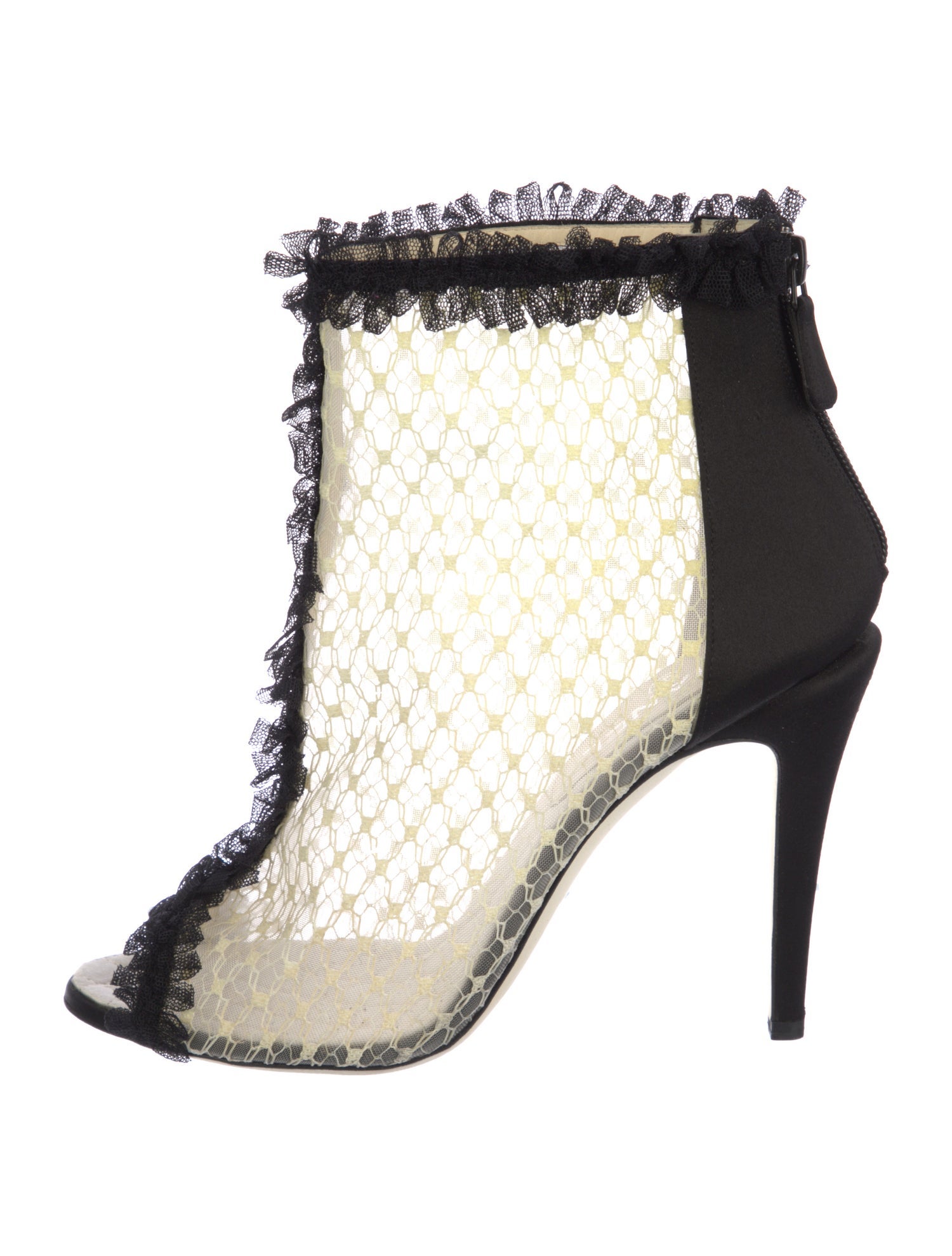 Chanel Interlocking CC Logo Lace Boots