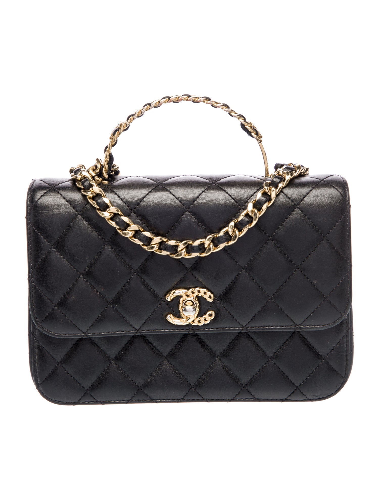 Chanel Quilted Top Handle Bag