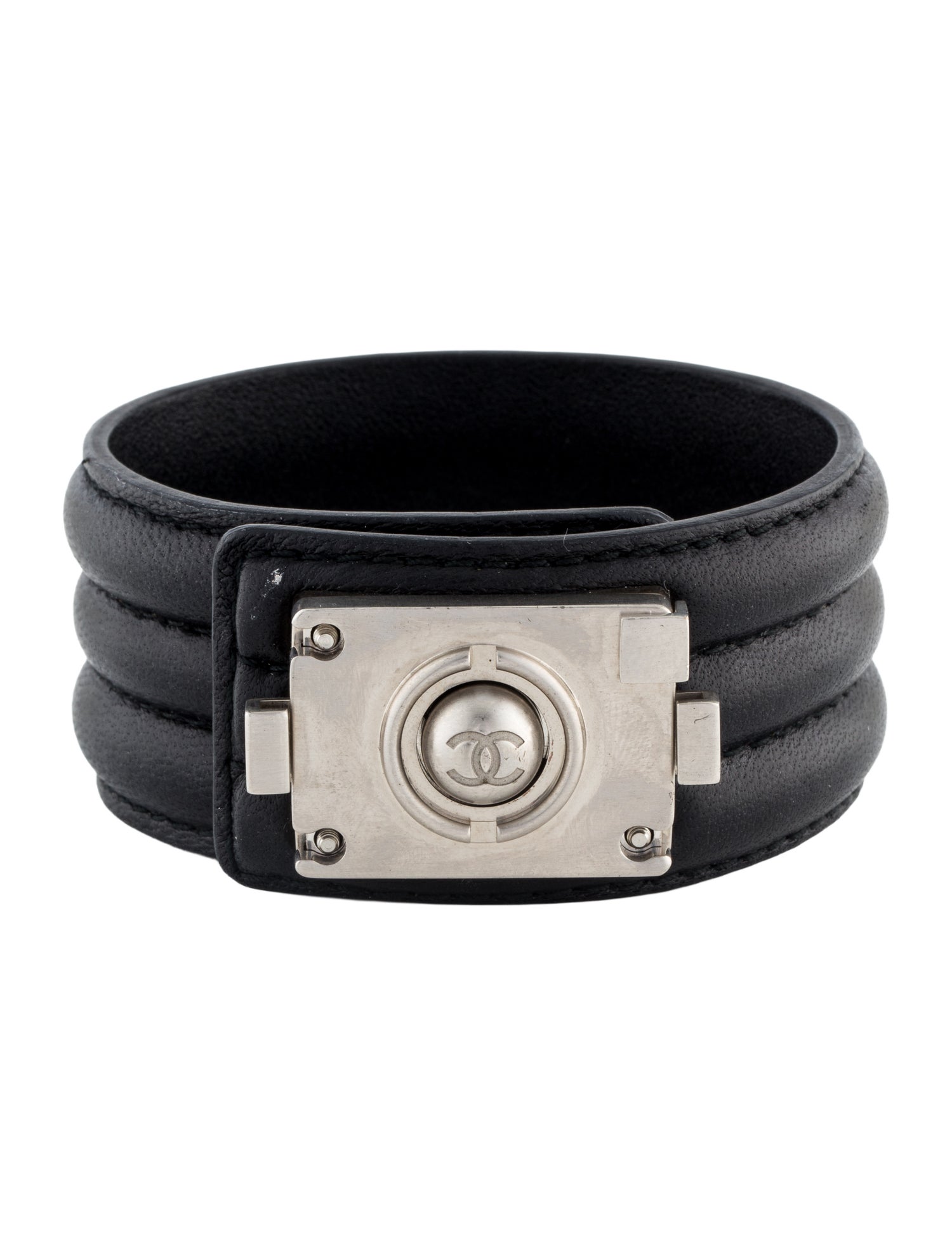 Chanel Leather CC Boy Wrap Bracelet