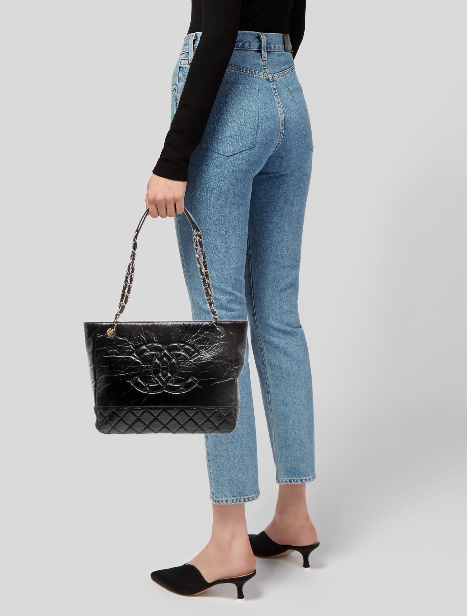 Chanel Quilted Aged Calfskin Large Shopping Bag