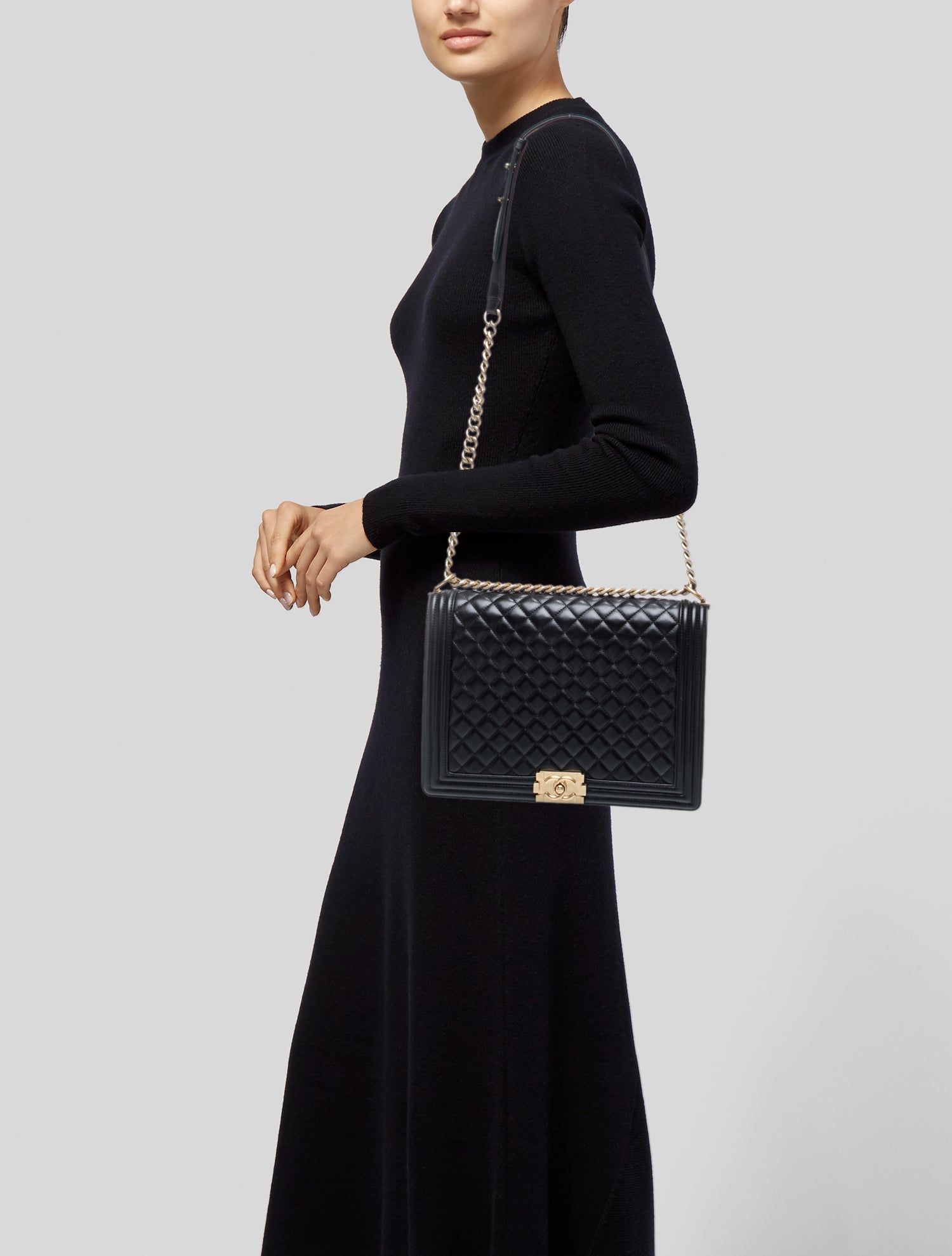 Chanel Quilted Large Boy Bag