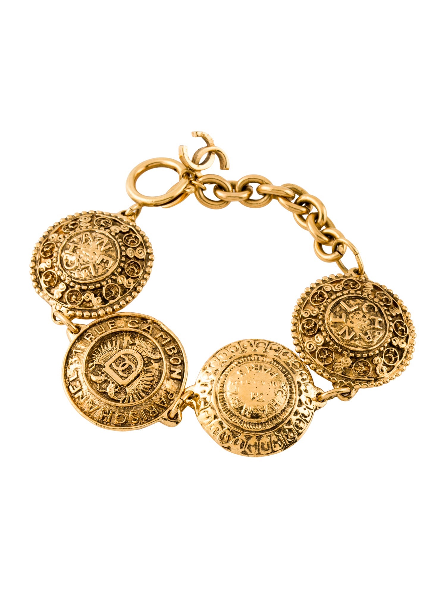 Chanel Vintage 31 Rue Cambon Medallion Station Bracelet