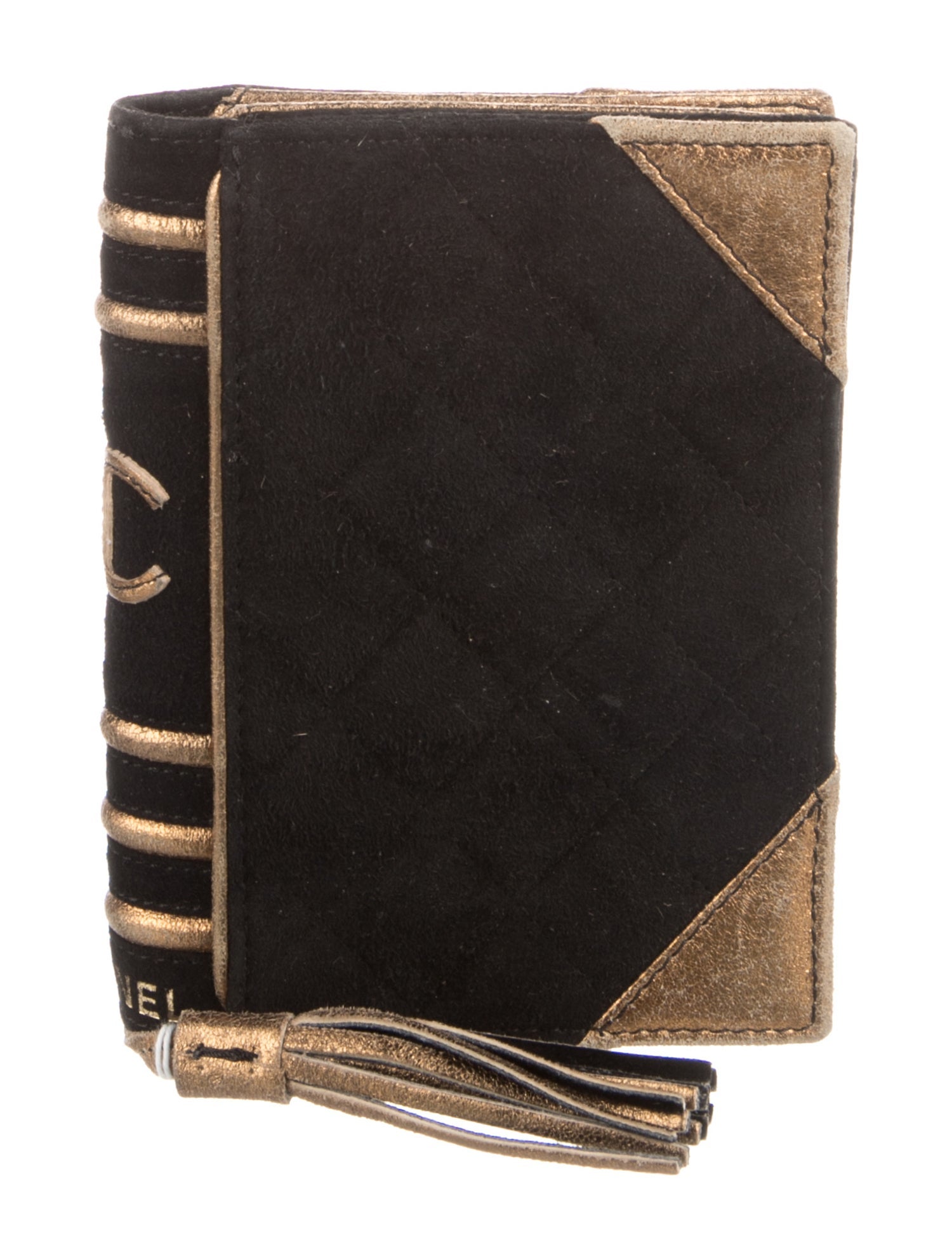 Chanel Suede CC Book Clutch