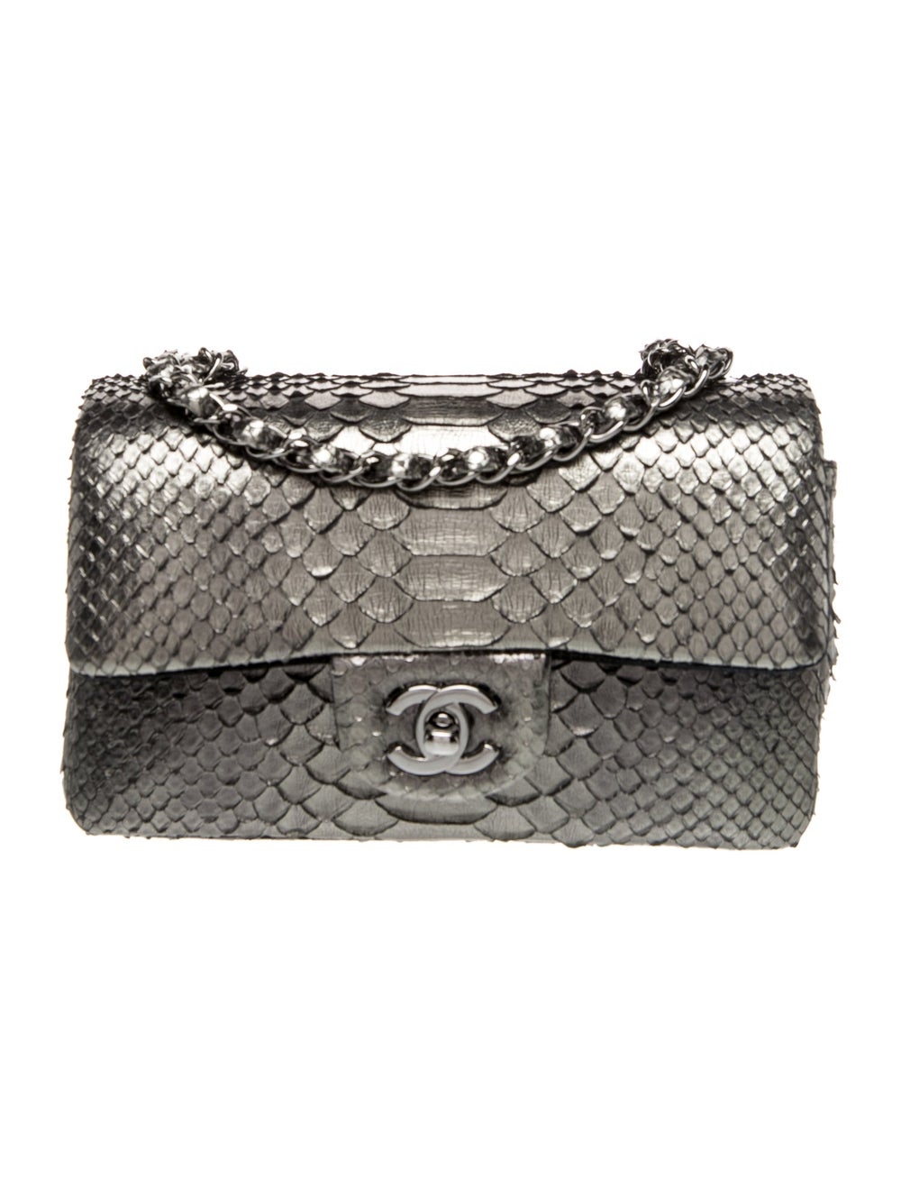 Chanel Python Rectangular Mini Flap Bag - image 1