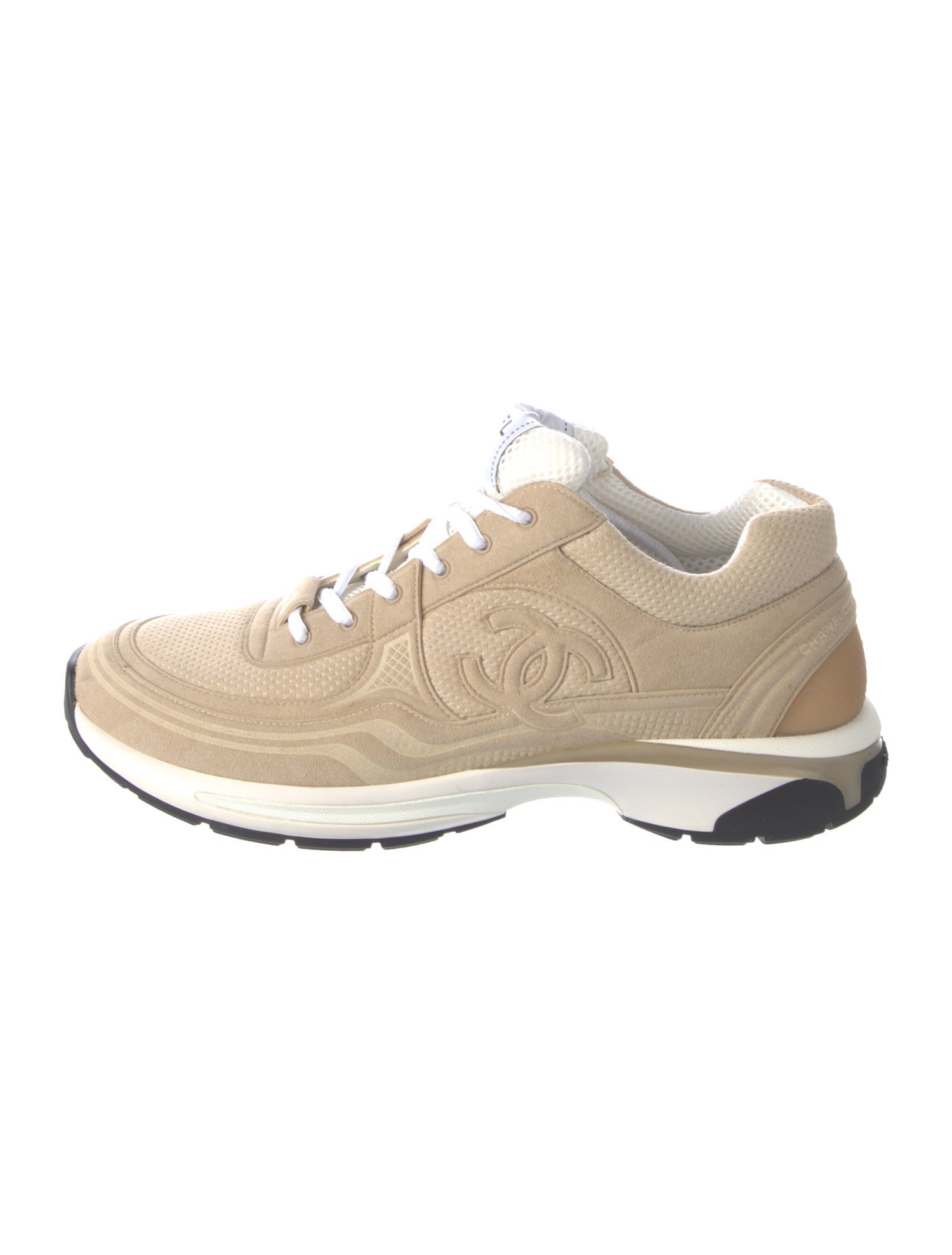 Chanel Interlocking CC Logo Mesh Athletic Sneakers