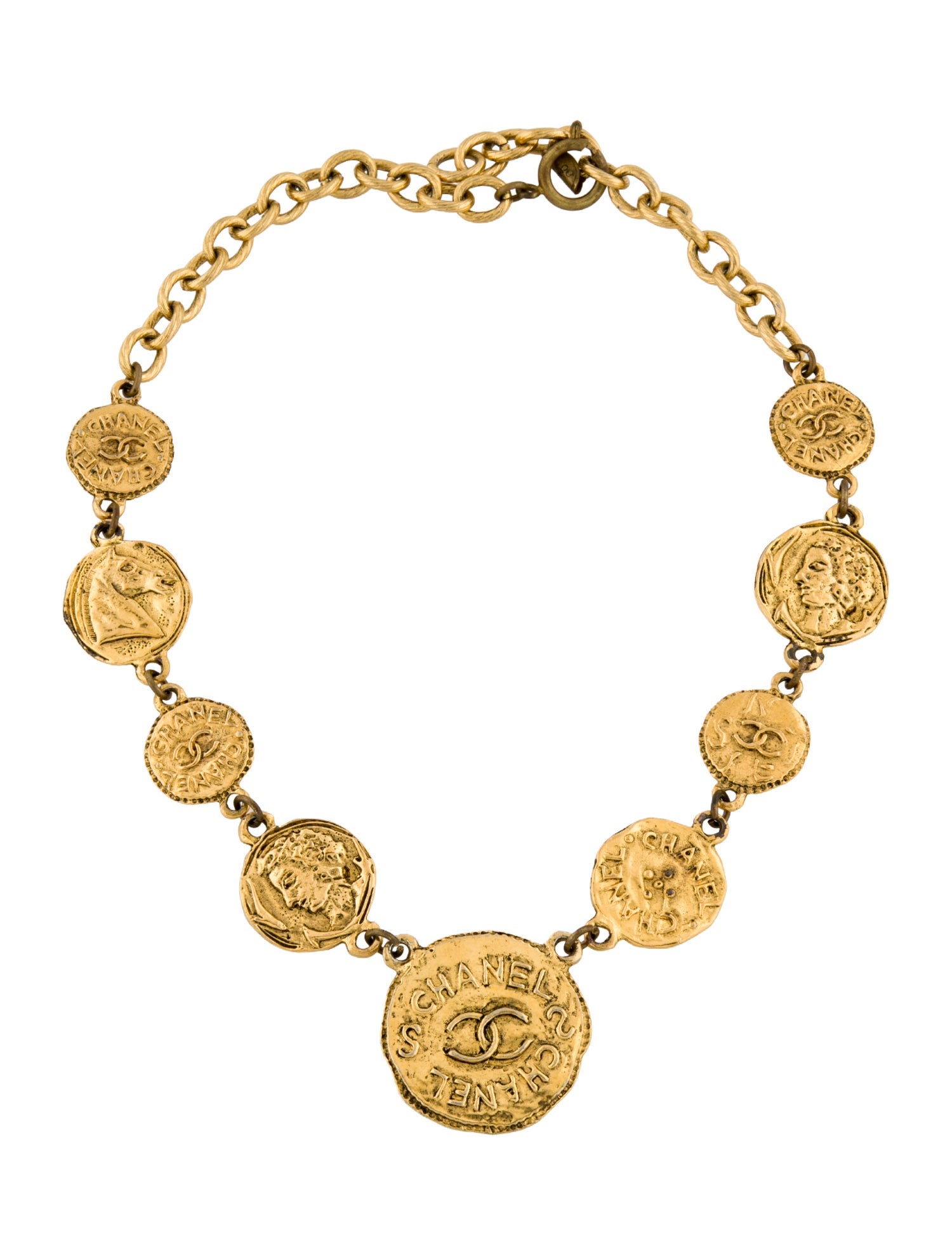 Chanel Vintage CC Medallion Collar Necklace