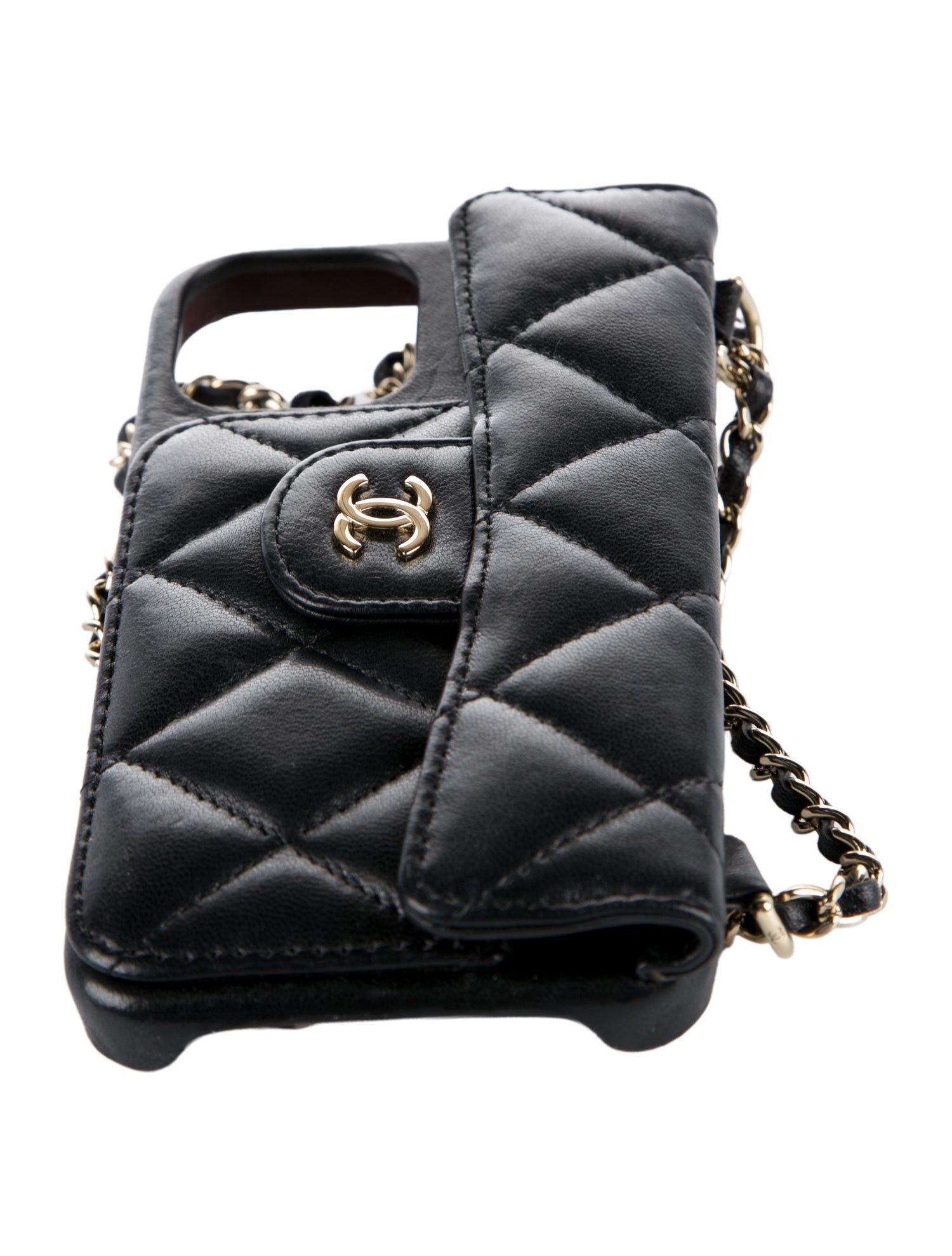 Chanel Quilted iPhone 11 Case w/ Chain