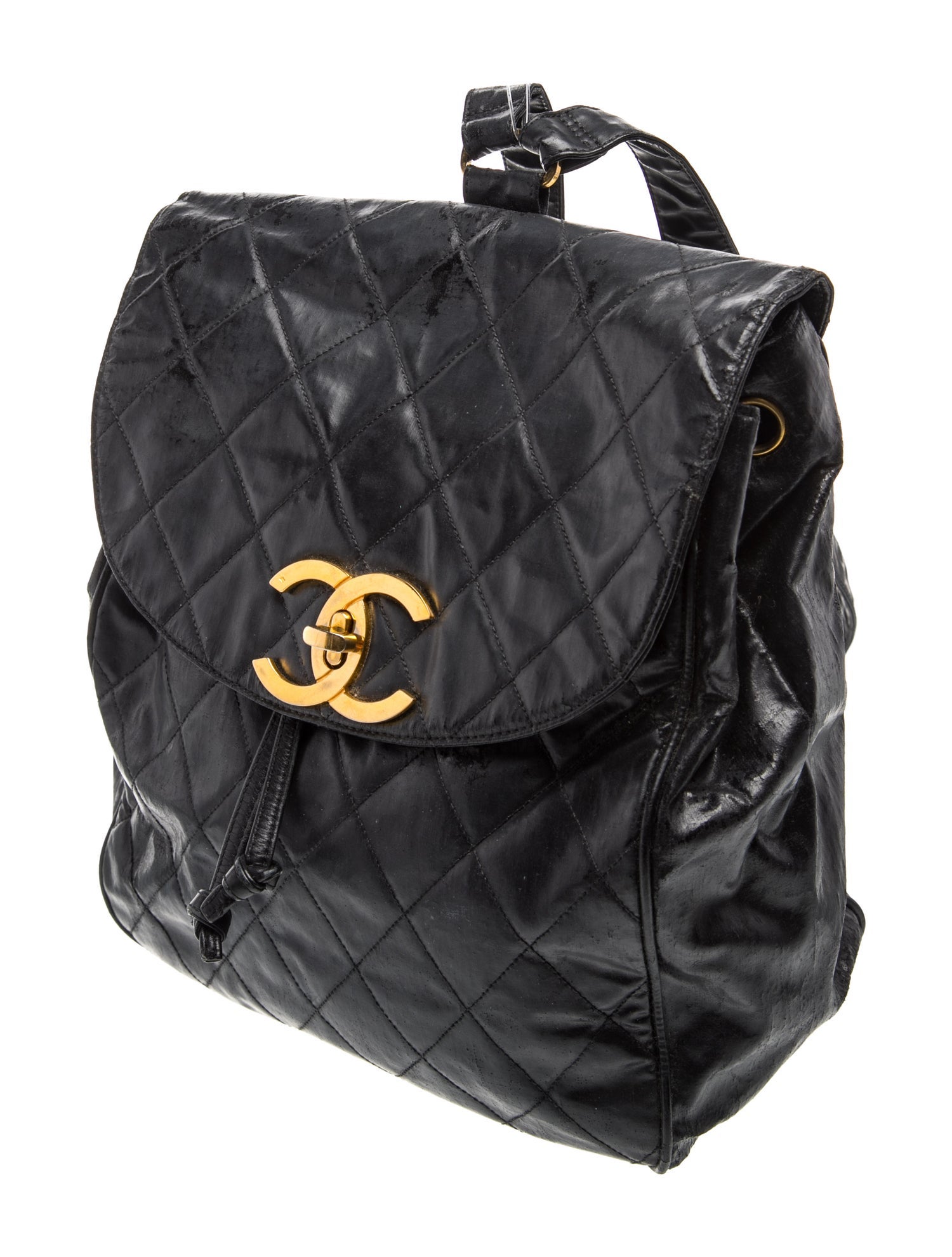 Chanel Vintage Quilted CC Backpack