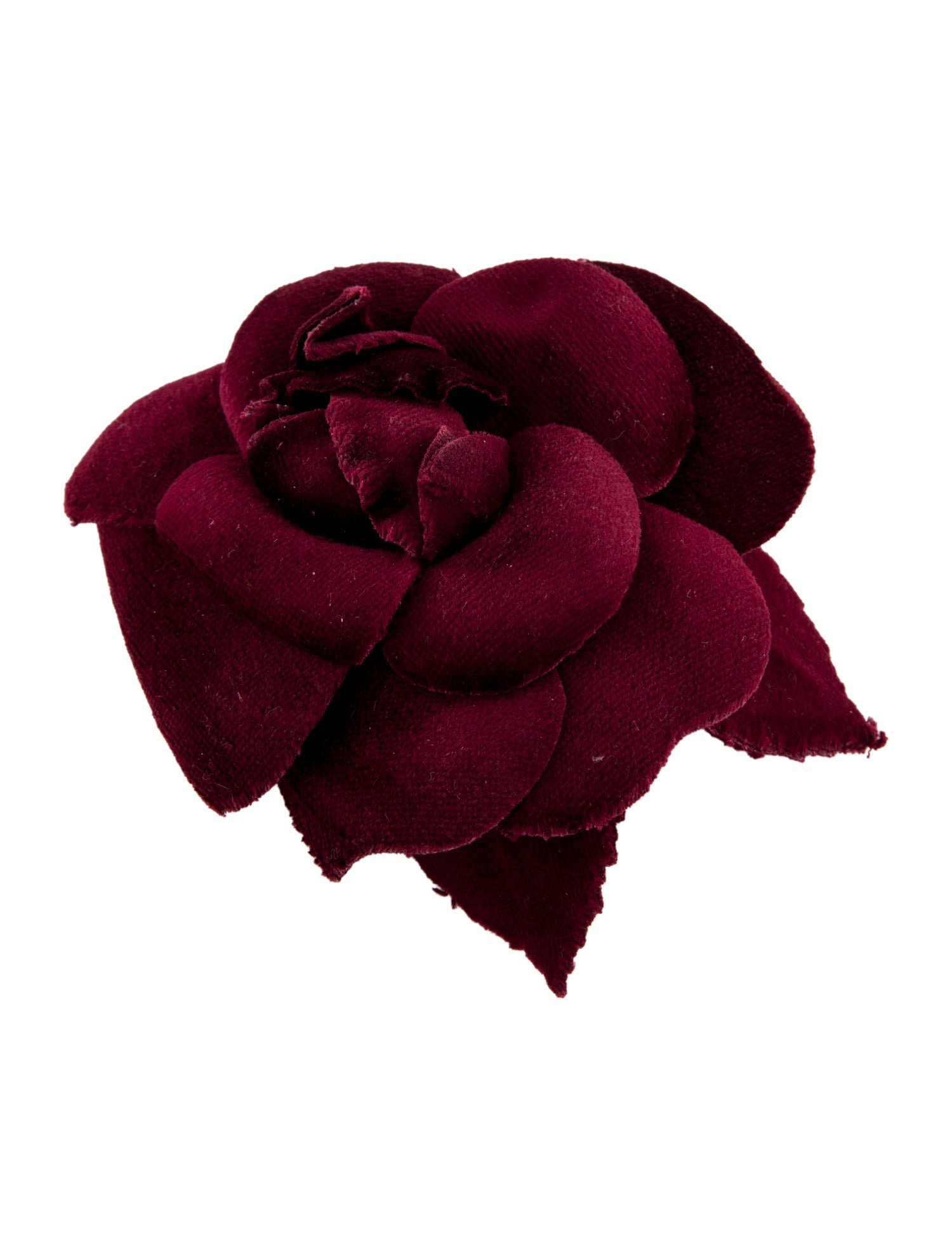 Chanel Velvet Camellia Brooch