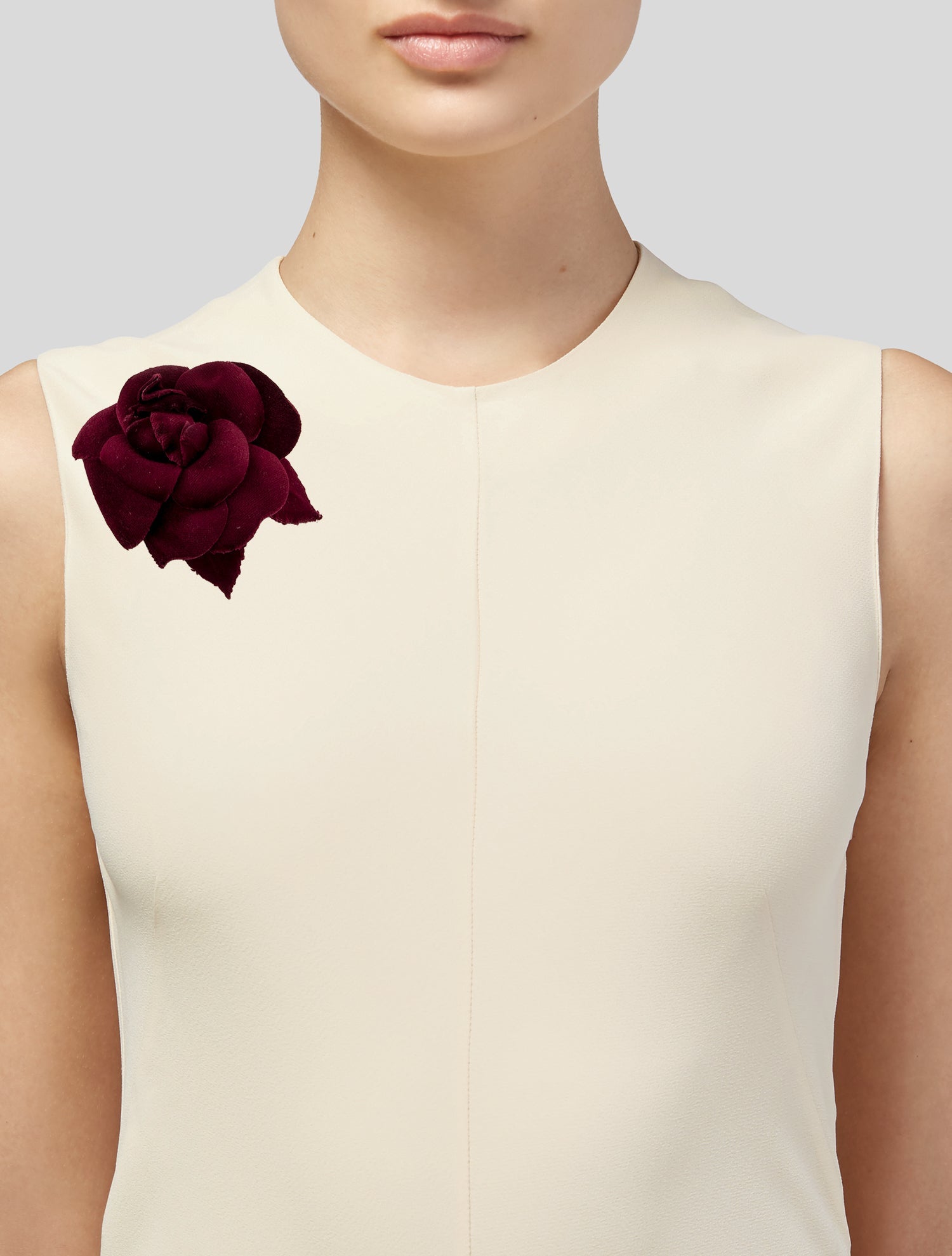Chanel Velvet Camellia Brooch