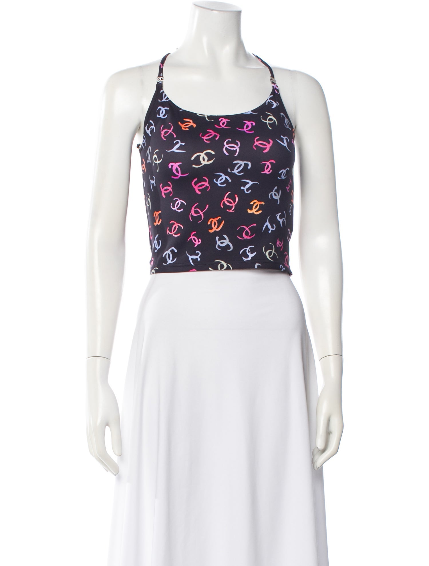 Chanel 2024 Graphic Print Crop Top w/ Tags