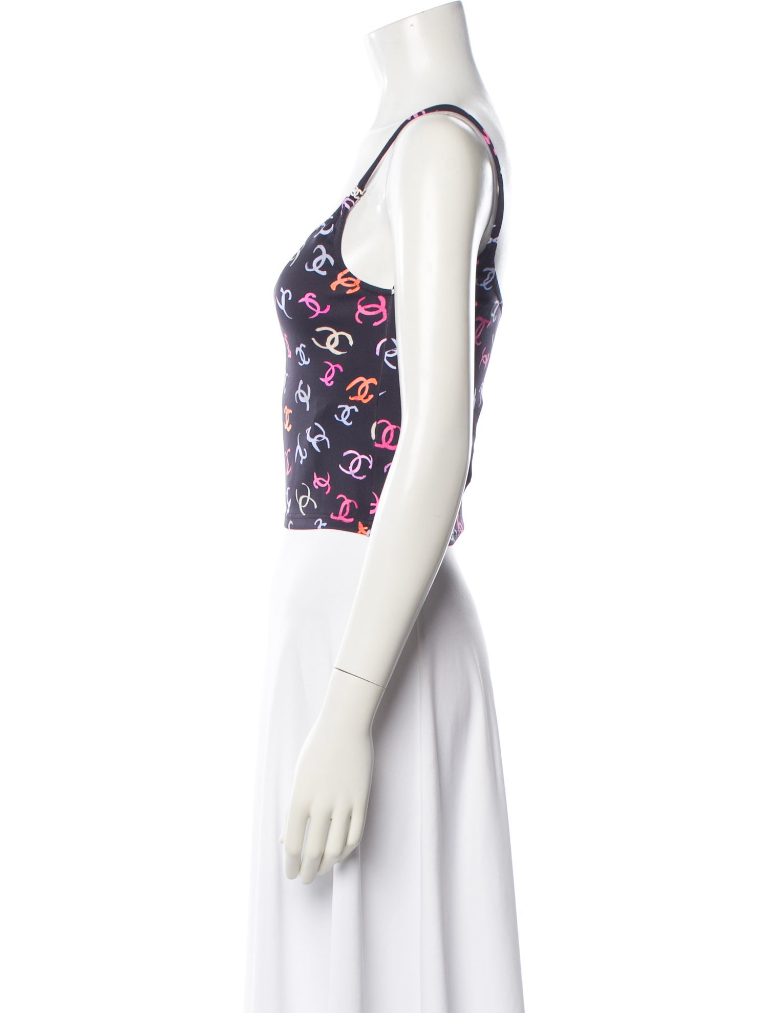 Chanel 2024 Graphic Print Crop Top w/ Tags
