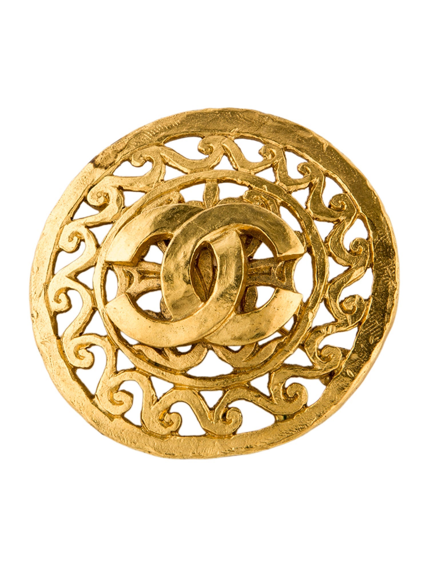 Chanel Vintage CC Cutout Brooch