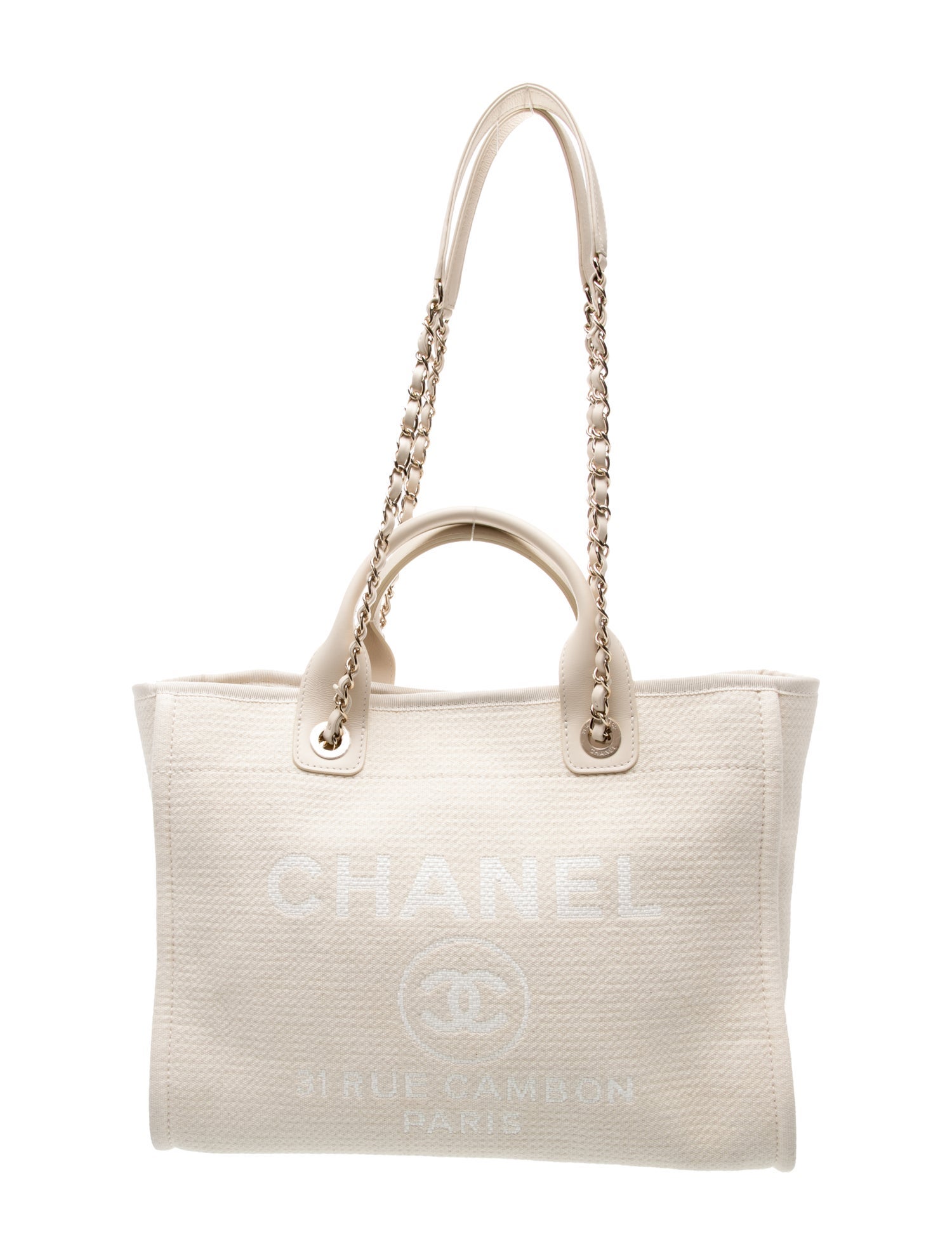 Chanel Small Deauville Shopping Tote w/ Pouch