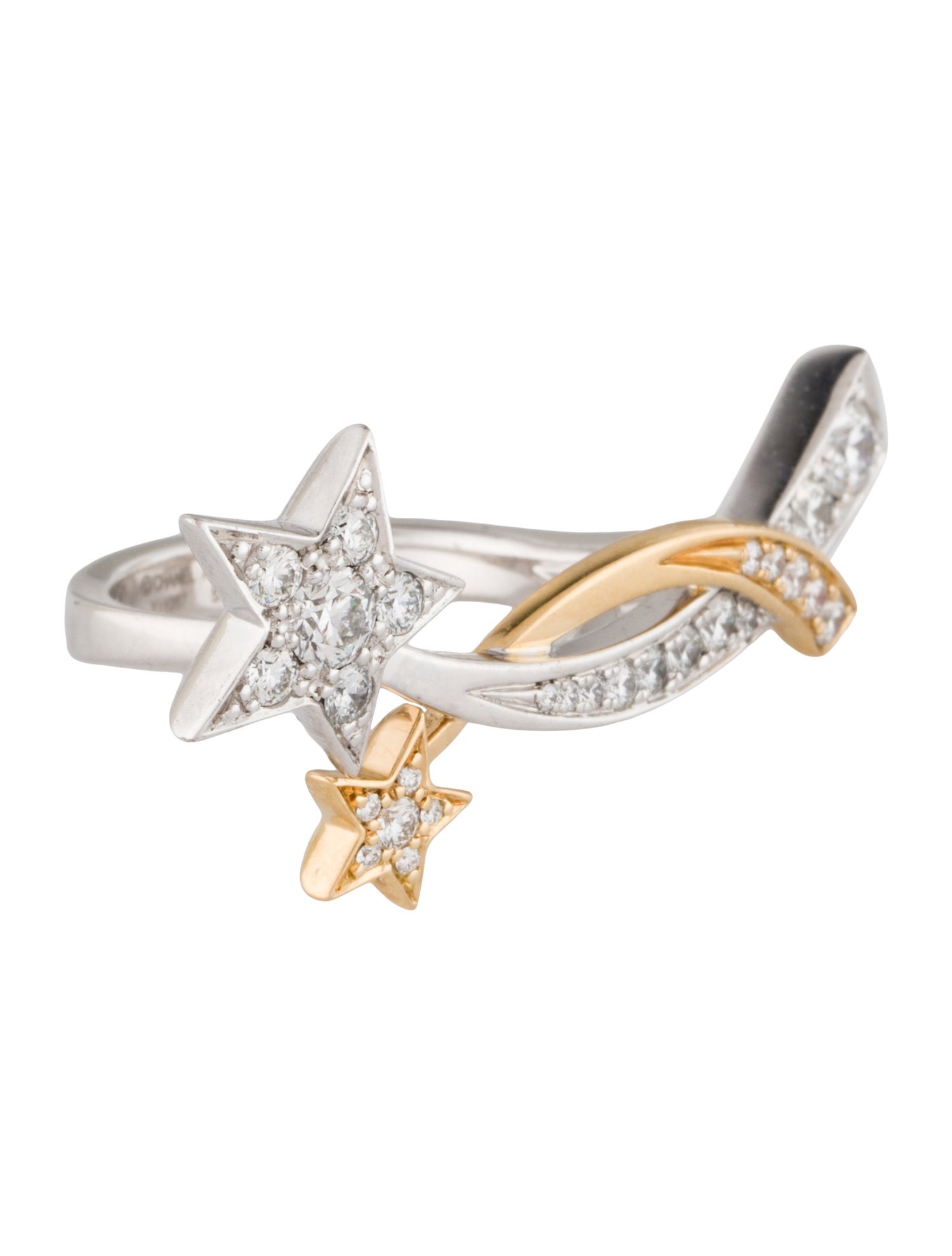 Chanel 18K Diamond Comète Double Shooting Star Ring