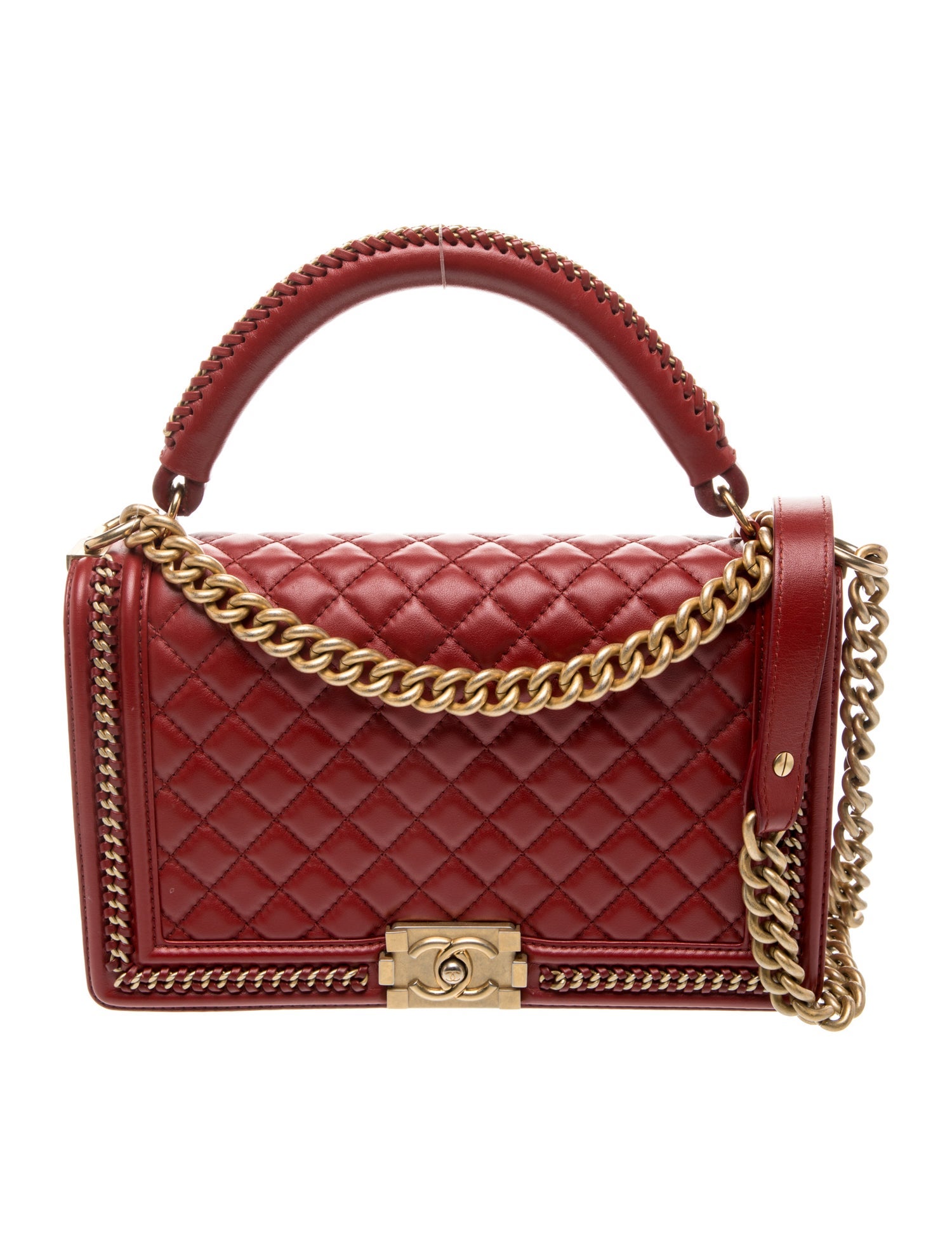 Chanel Large Chain Around Top Handle Boy Bag