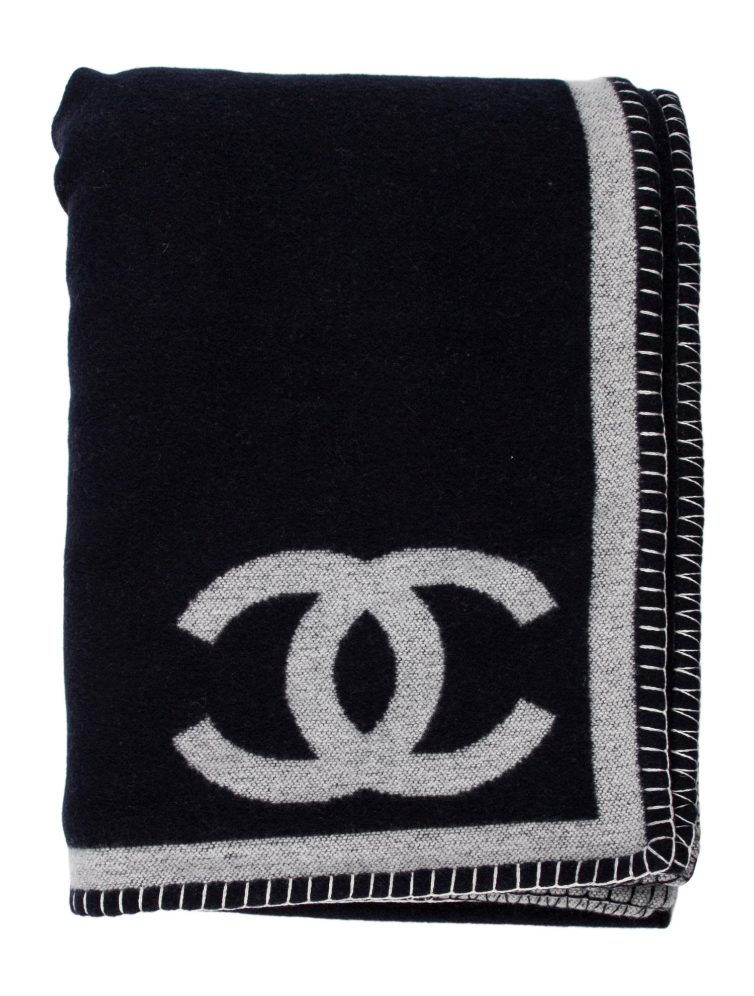 Chanel Wool CC Throw Blanket