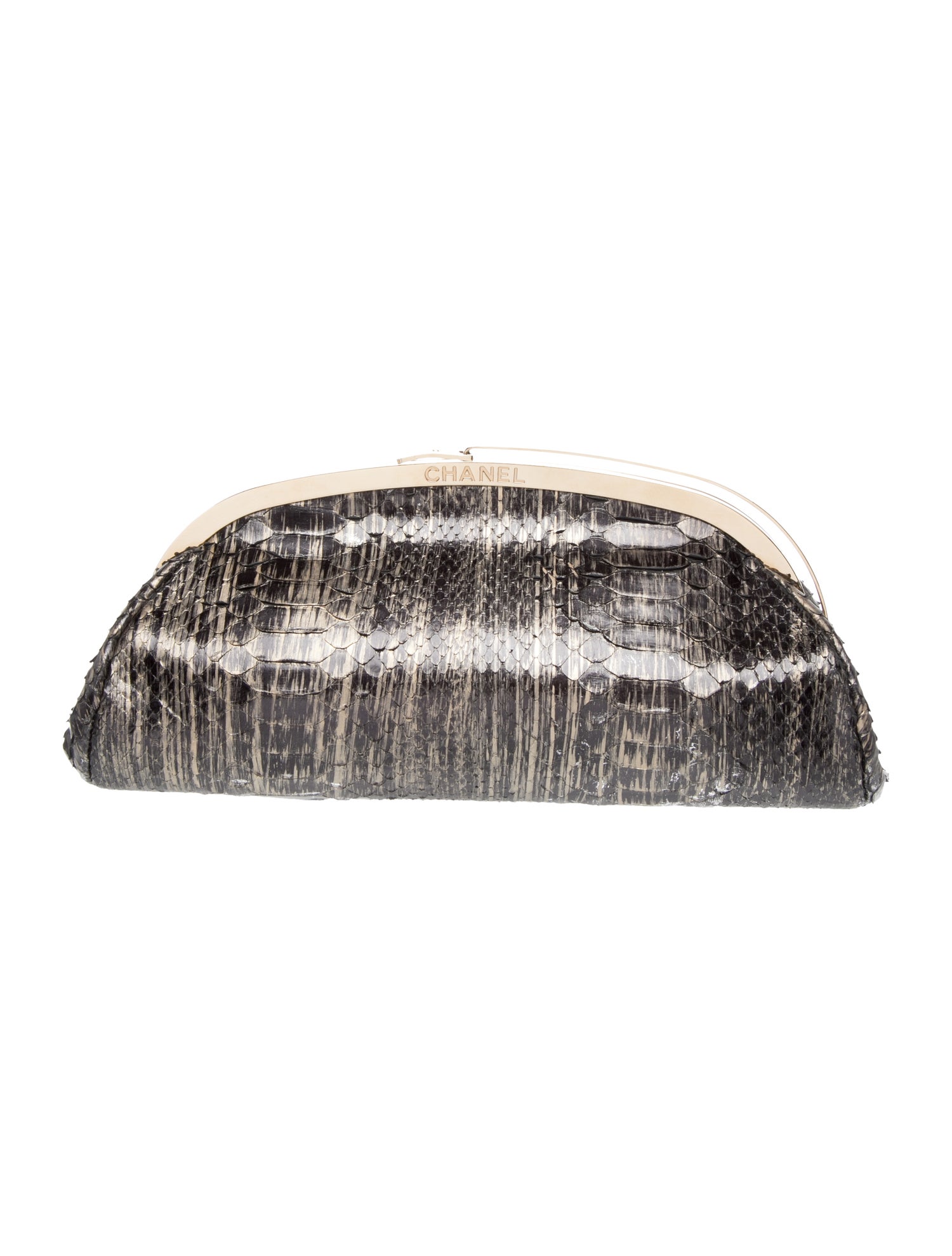 Chanel Python Frame Clutch