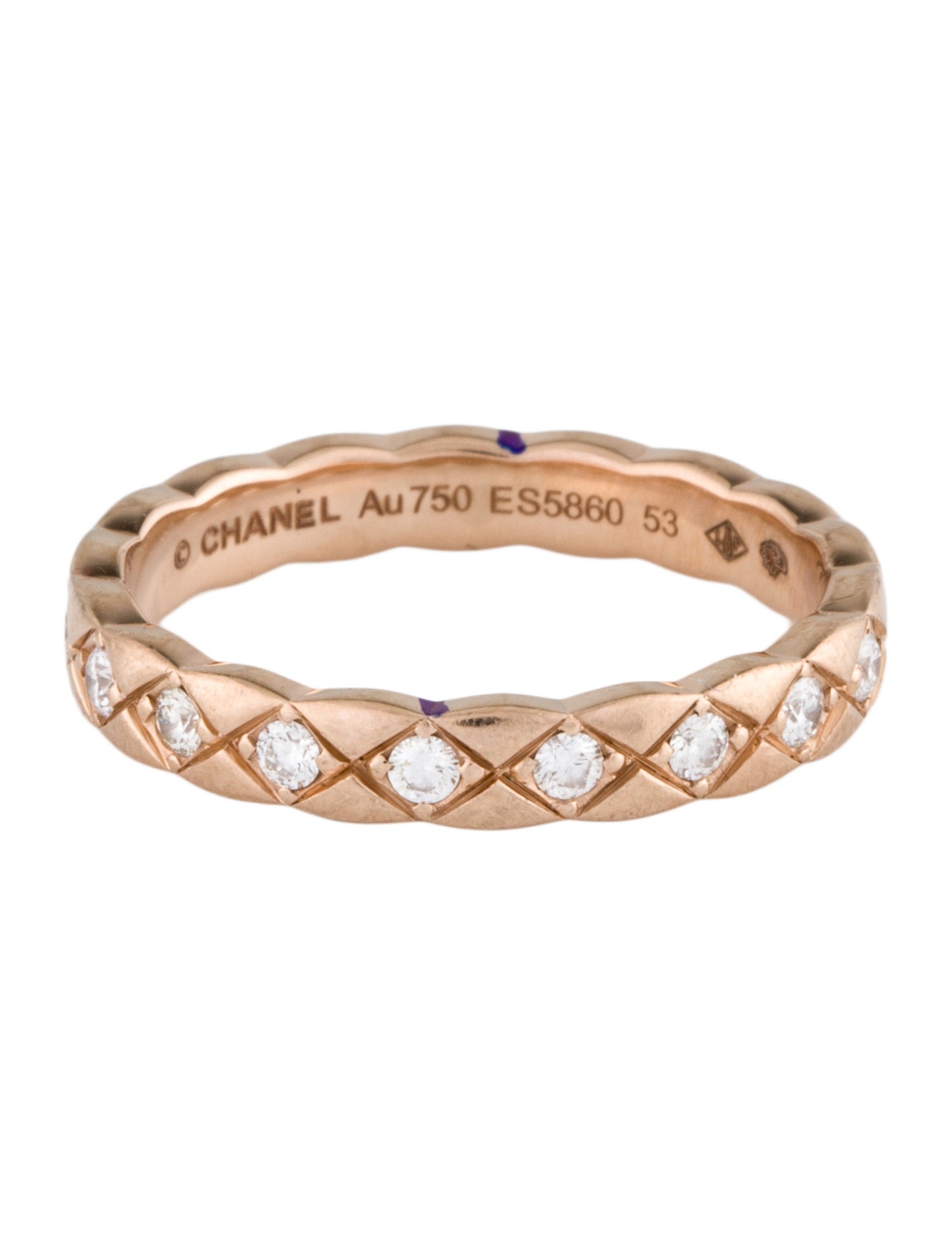 Chanel 18K Diamond Coco Crush Ring