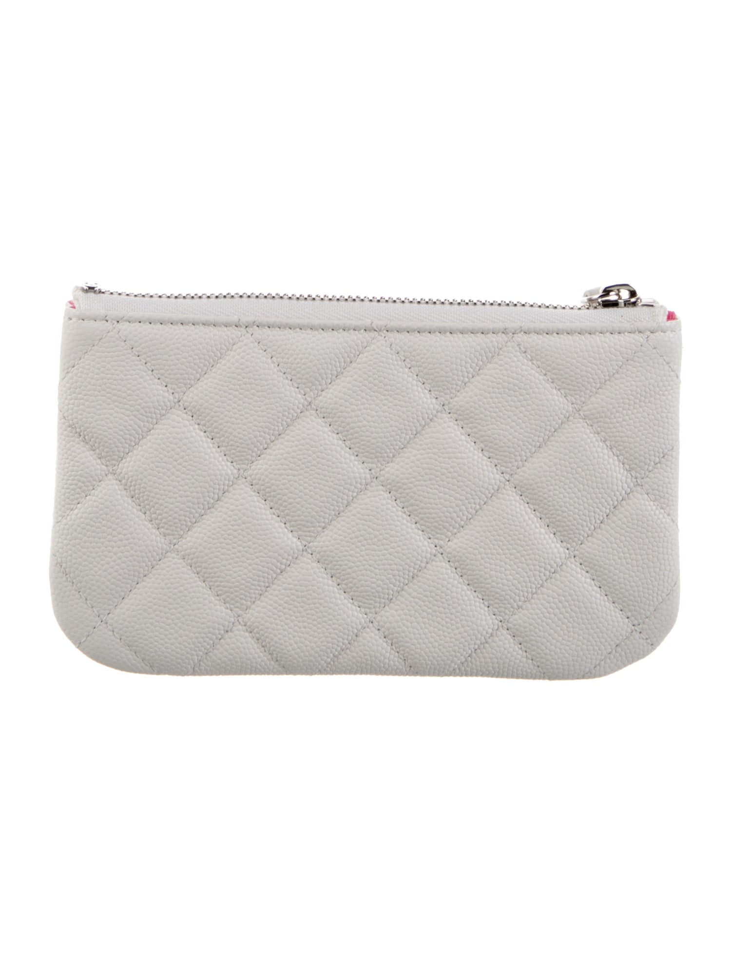 Chanel Interlocking CC Logo Leather Pouch