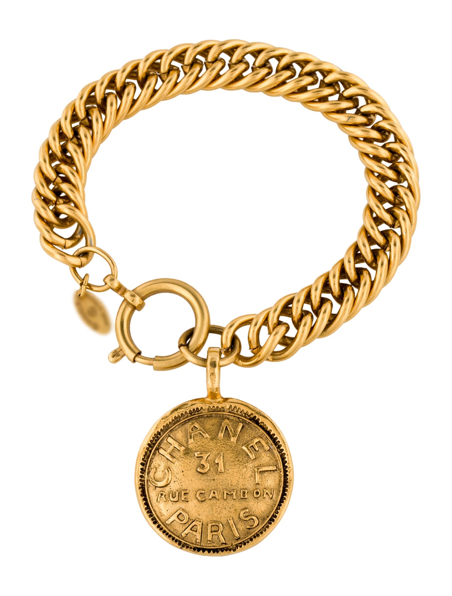 Chanel Vintage 31 Rue Cambon Medallion Charm Bracelet
