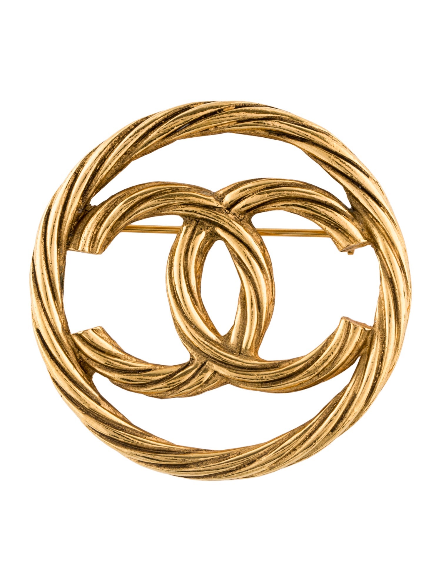 Chanel Vintage Rope CC Brooch