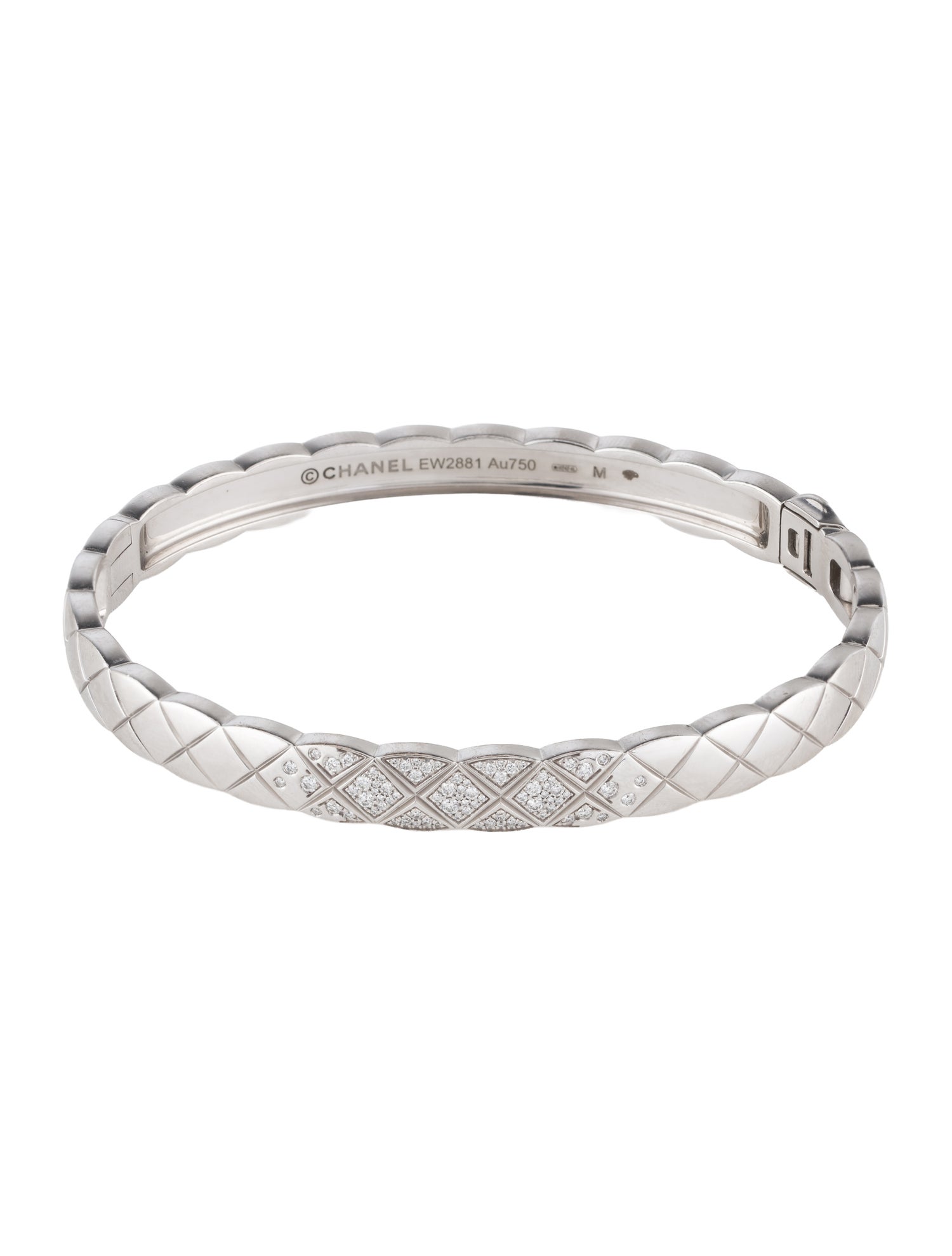 Chanel 18K Diamond Coco Crush Bangle