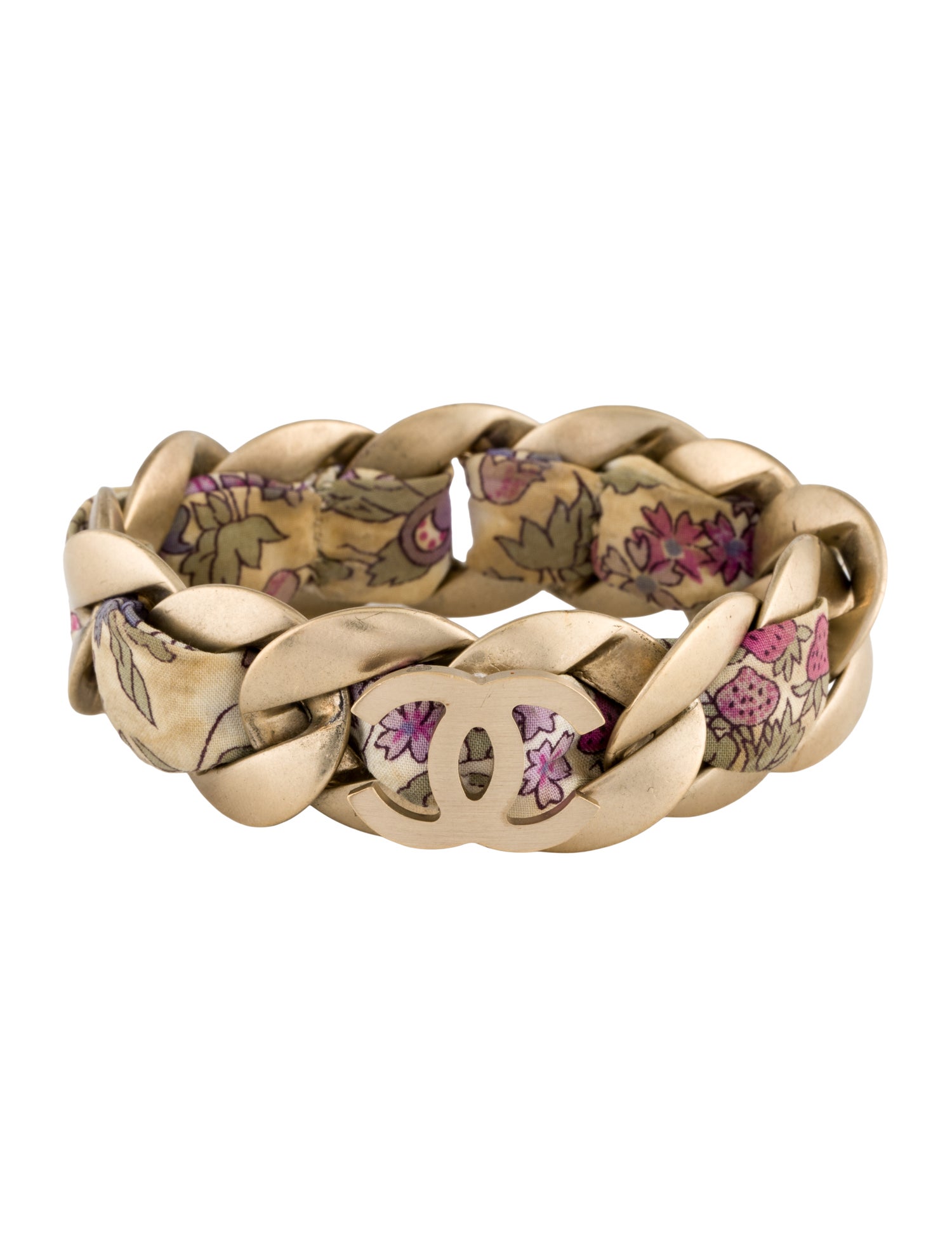 Chanel Fabric CC Link Bracelet