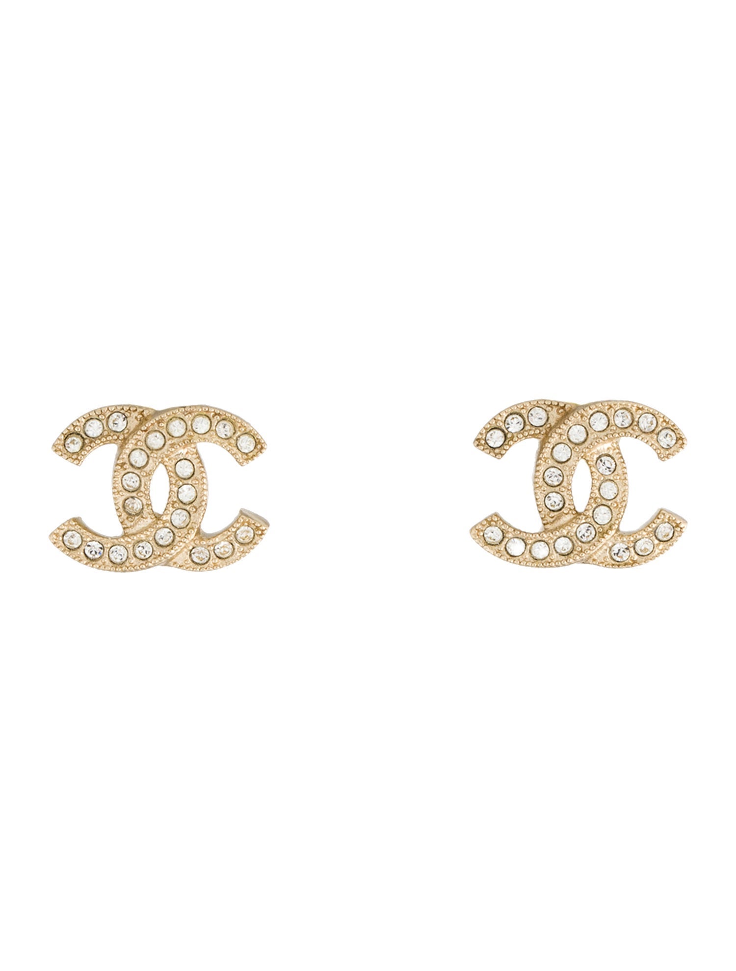 Chanel 2025 Strass CC Stud Earrings