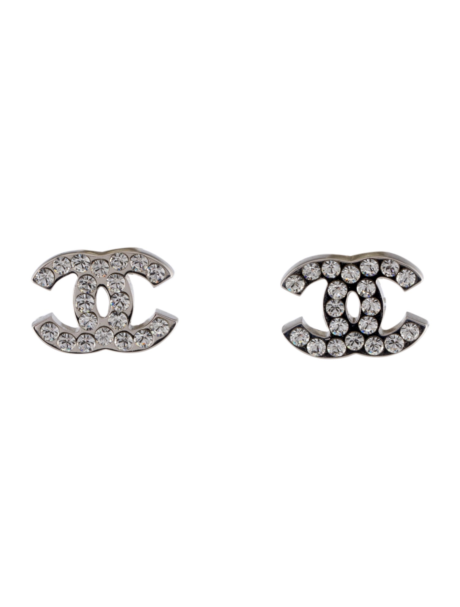 Chanel Strass CC Clip-On Earrings
