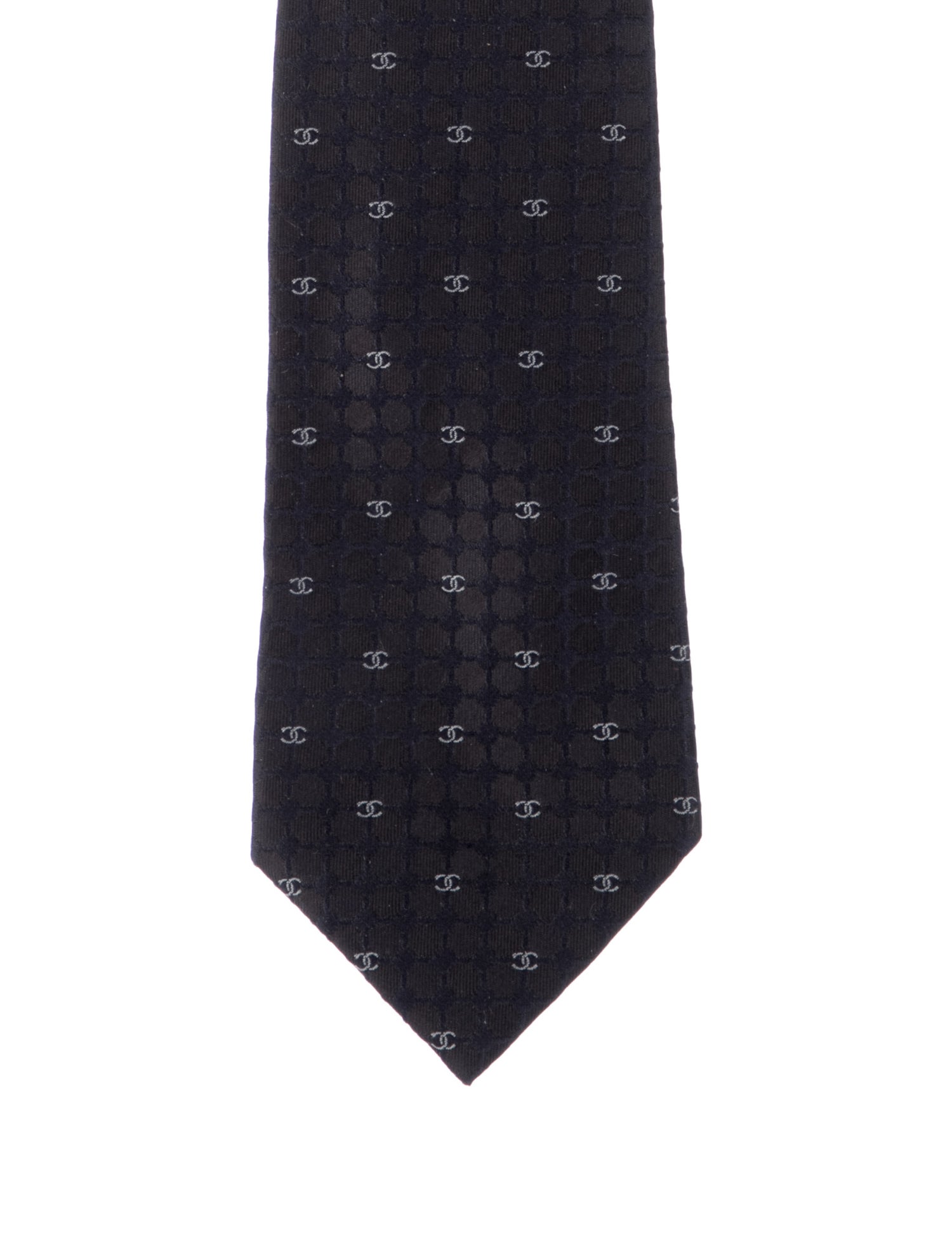 Chanel CC Pattern Silk Tie