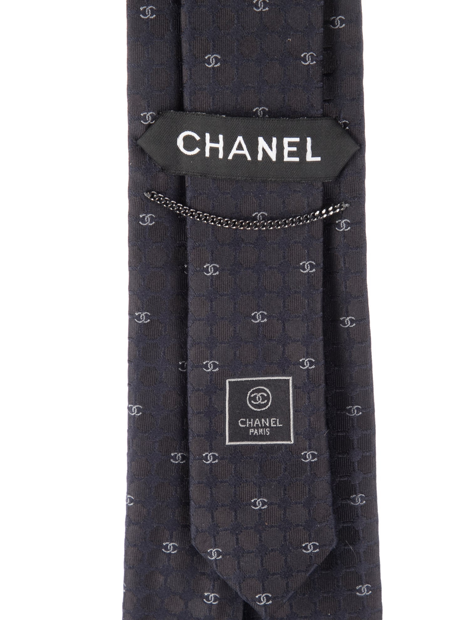 Chanel CC Pattern Silk Tie