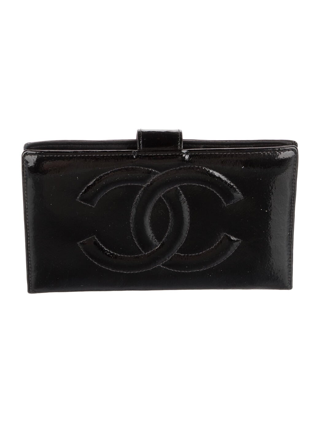 Chanel Interlocking CC Logo Patent Leather French Purse