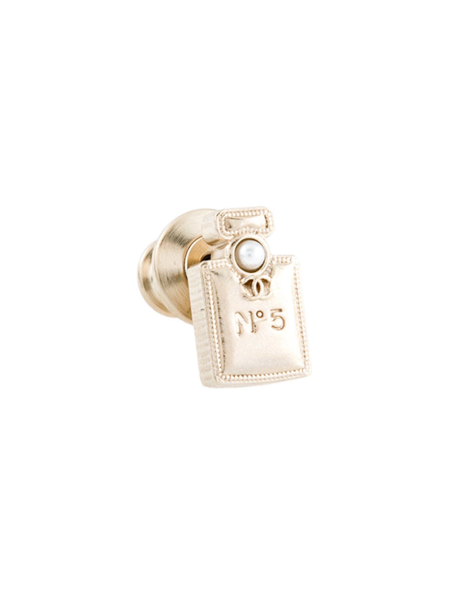 Chanel 2022 Faux Pearl N°5 Perfume Pin