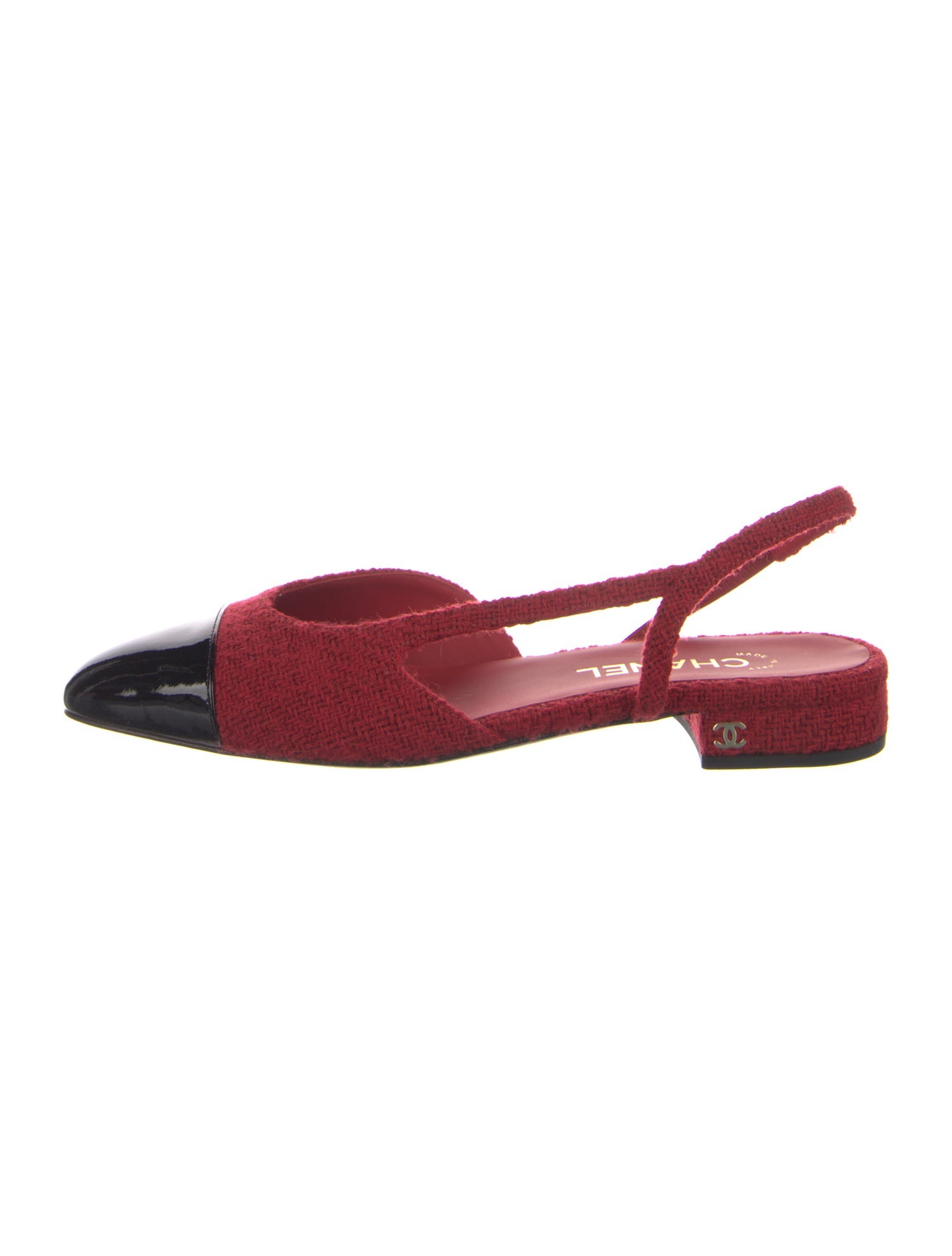 Chanel 2024 Interlocking CC Logo Slingback Flats w/ Tags