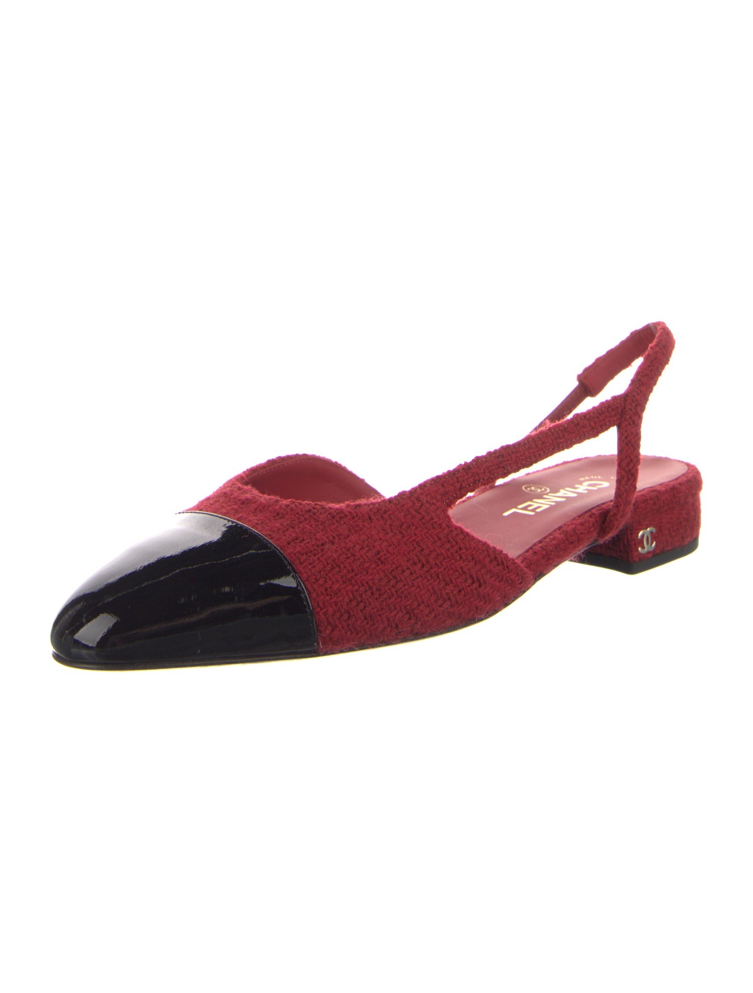 Chanel 2024 Interlocking CC Logo Slingback Flats w/ Tags