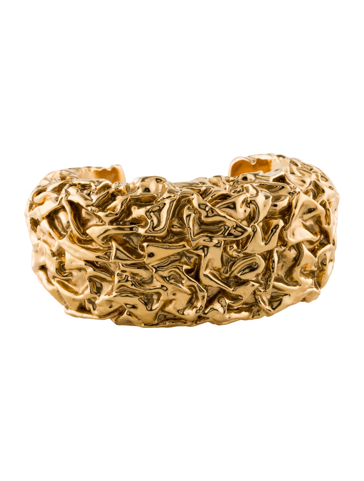 Chanel Vintage Textured Cuff Bracelet