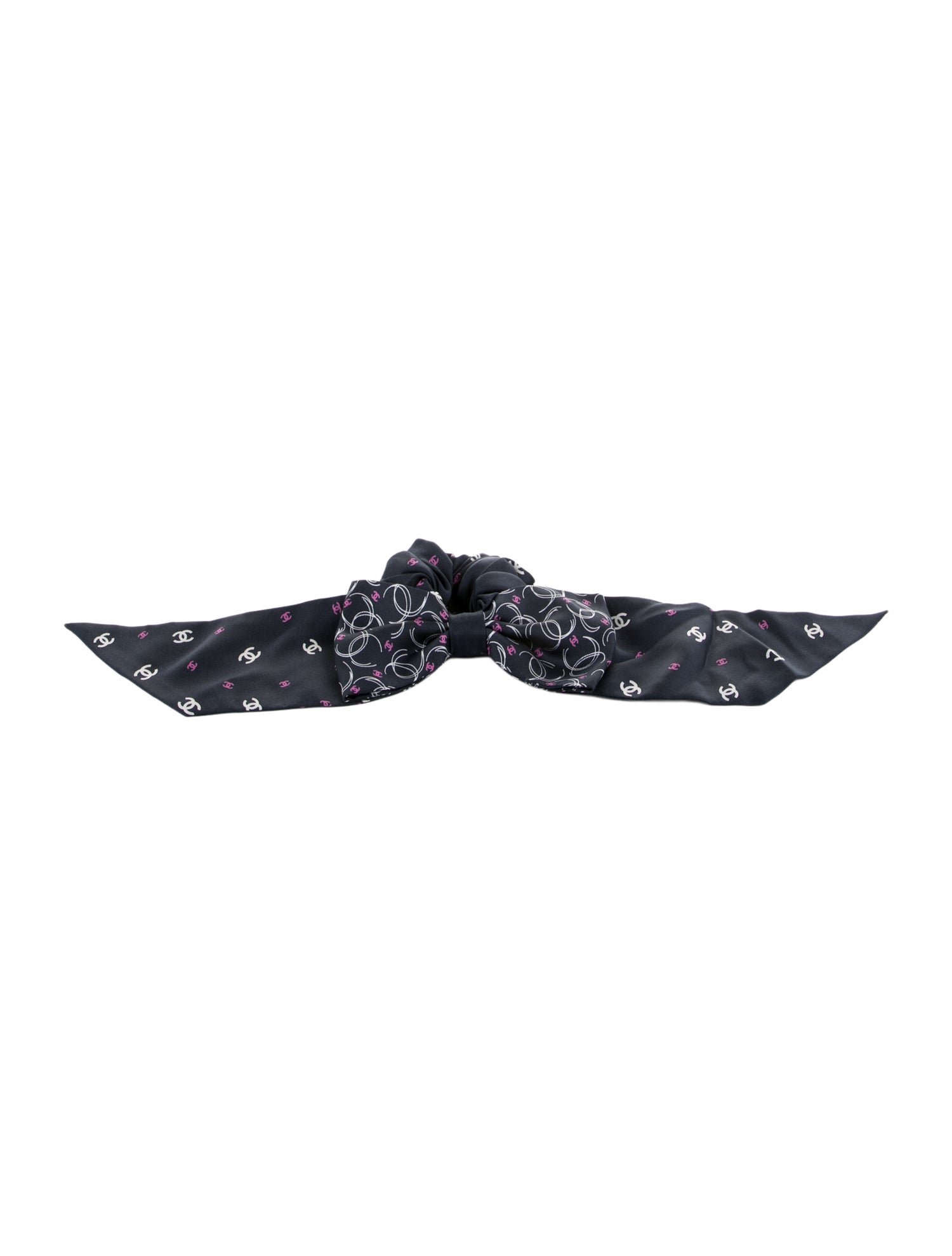 Chanel Silk Bow CC Scrunchie