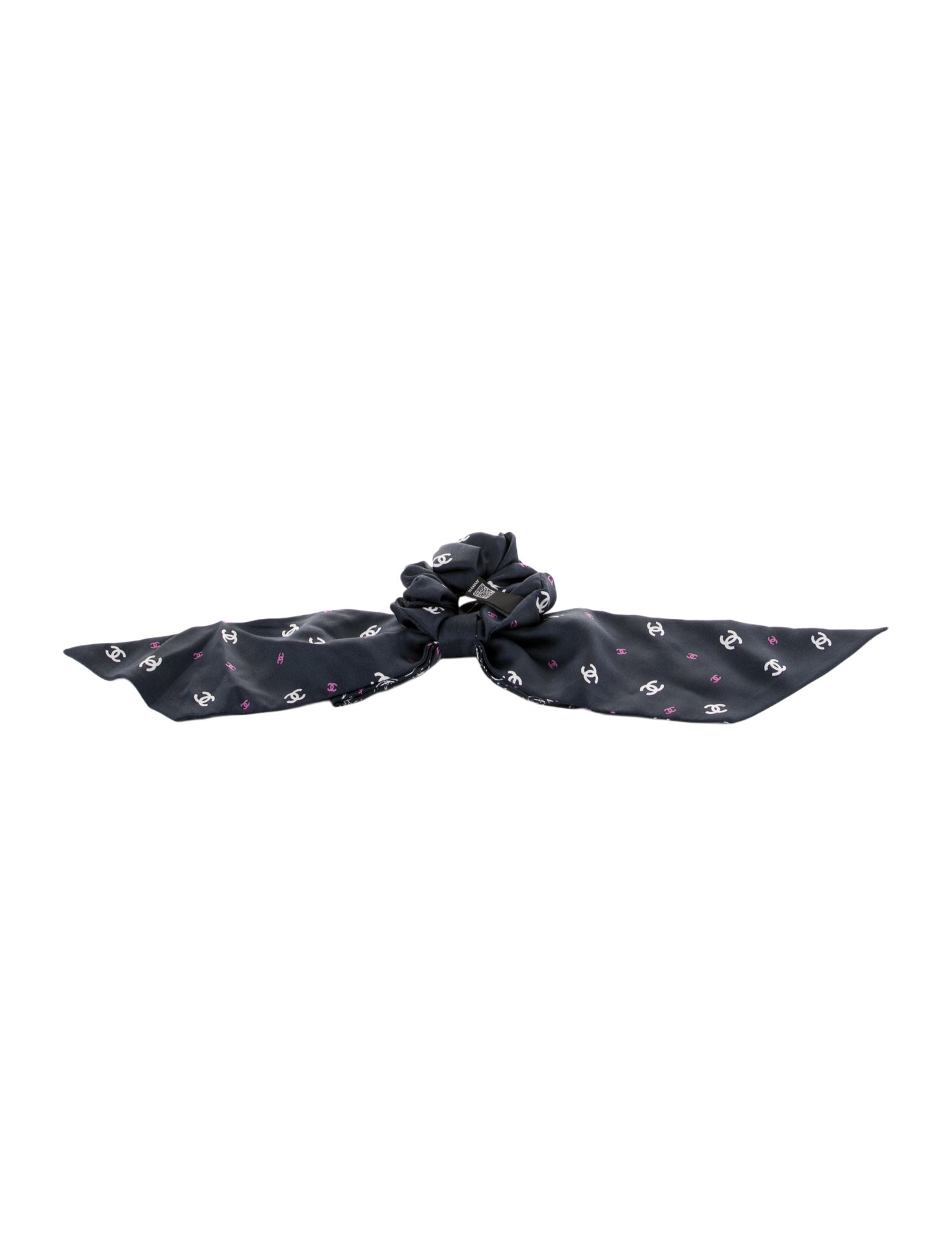 Chanel Silk Bow CC Scrunchie
