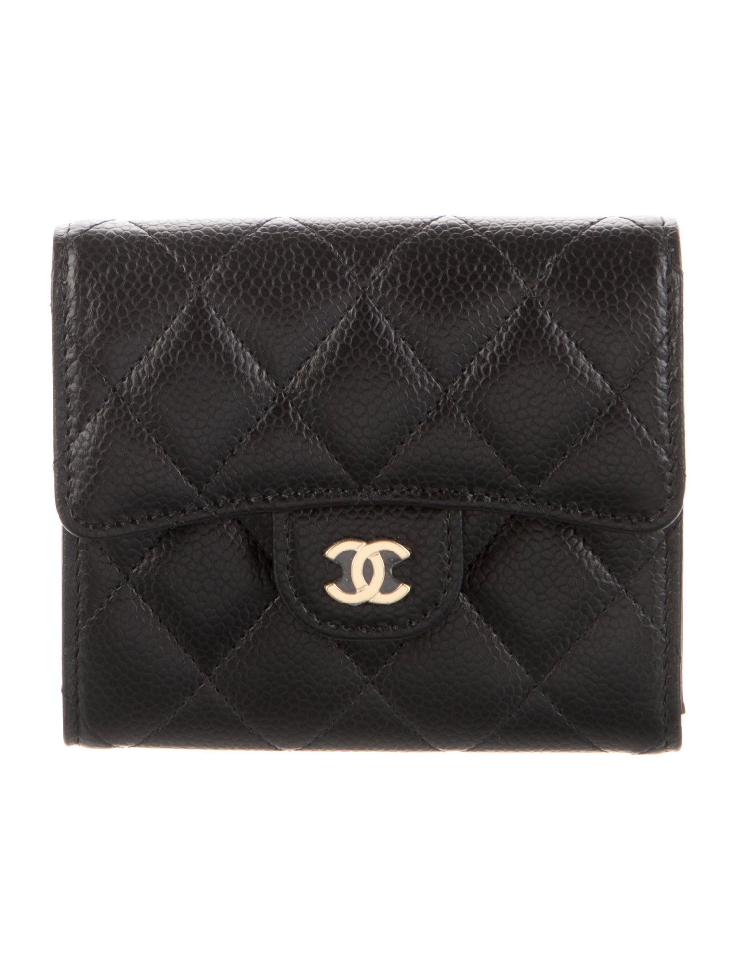 Chanel Compact Interlocking CC Logo Wallet w/ Tags