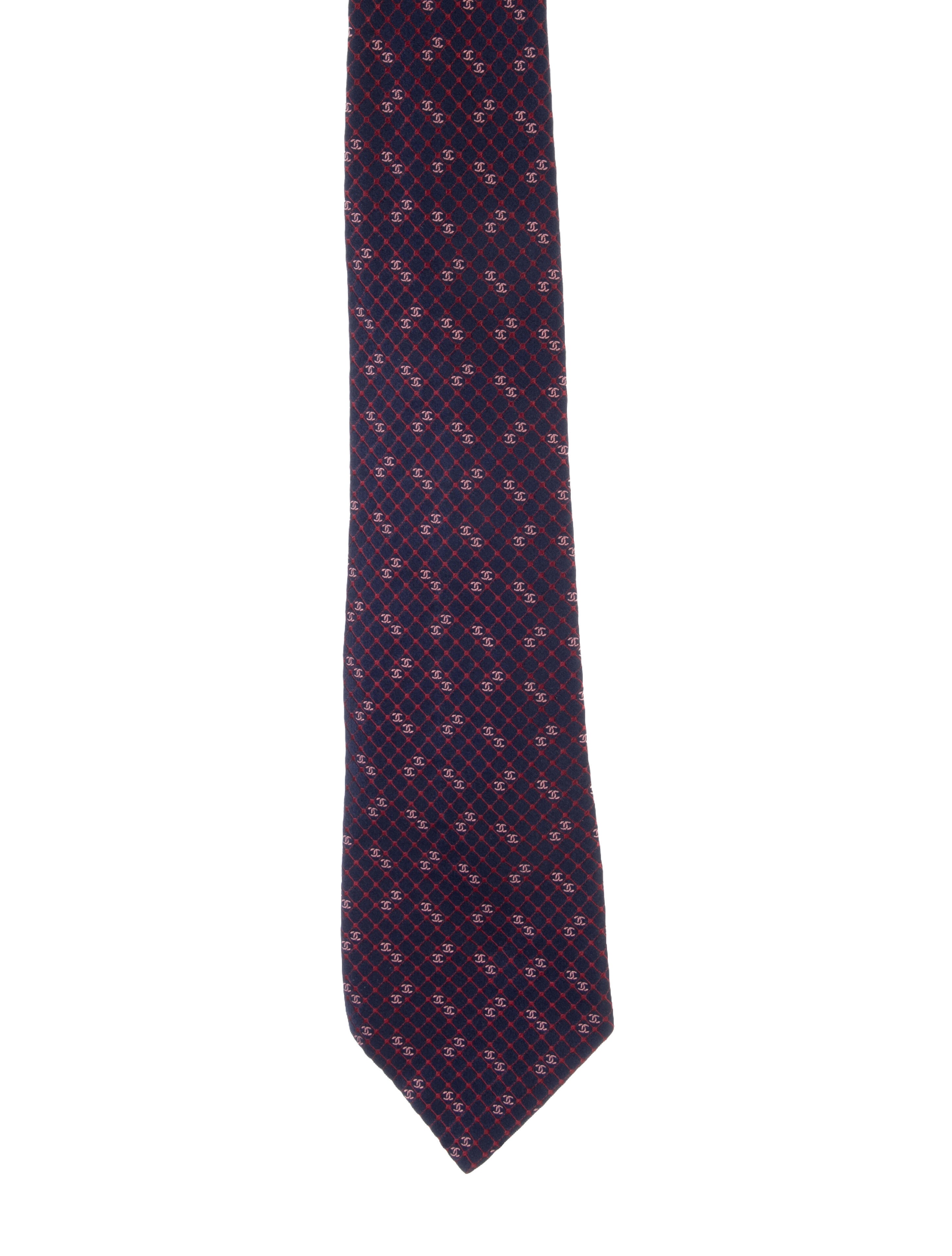 Chanel Interlocking CC Silk Tie