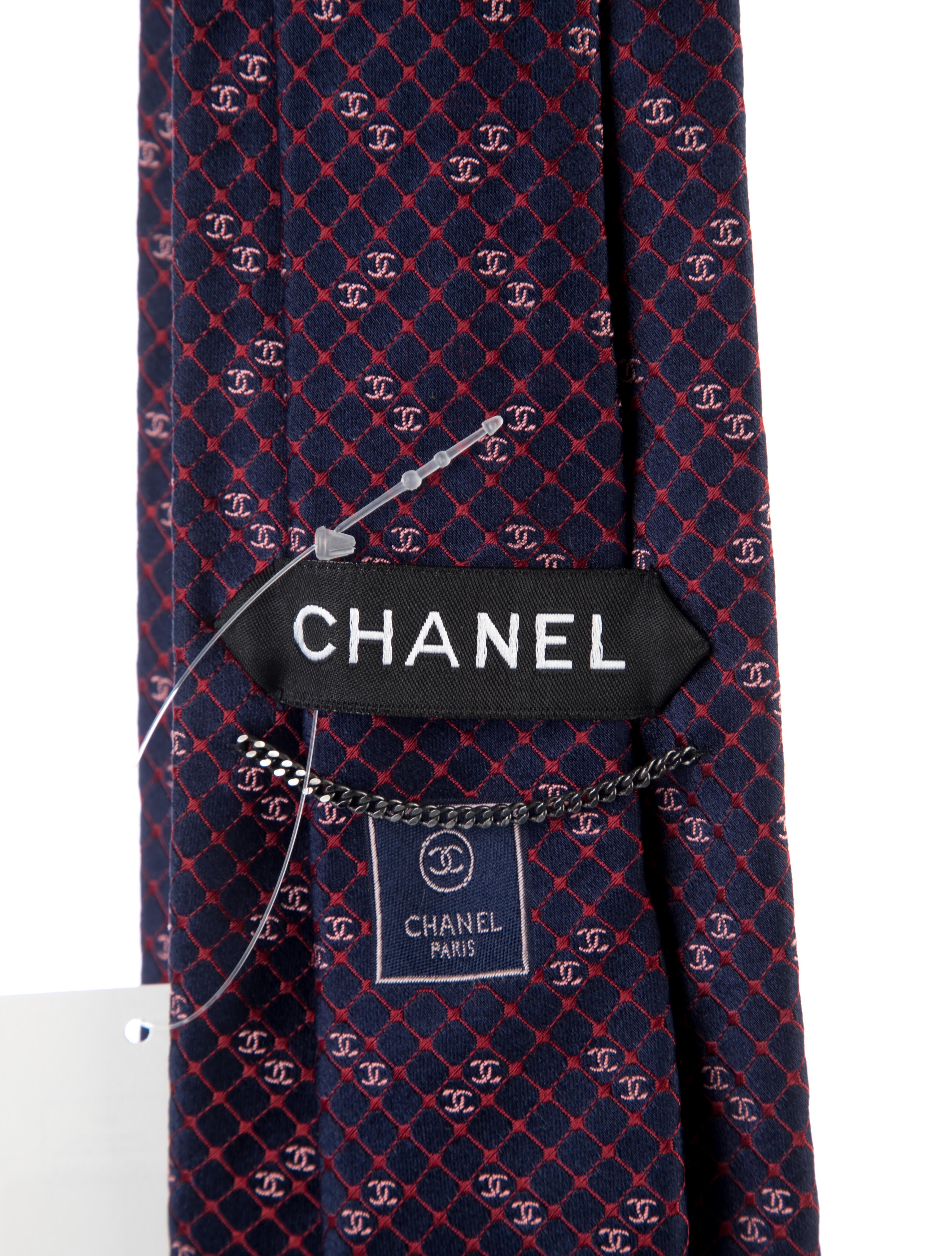 Chanel Interlocking CC Silk Tie
