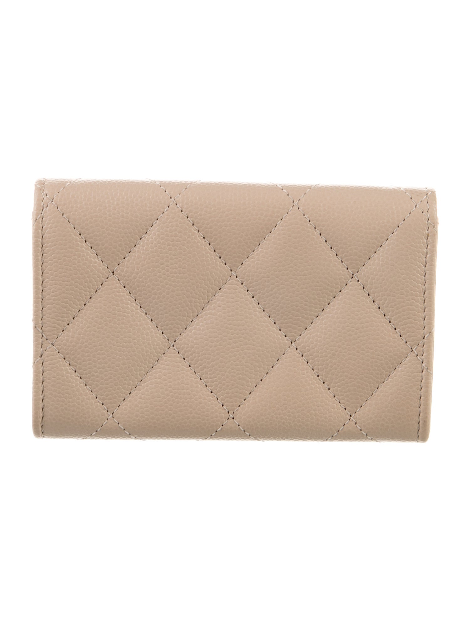 Chanel Card Holder Flap Interlocking CC Logo Card Holder