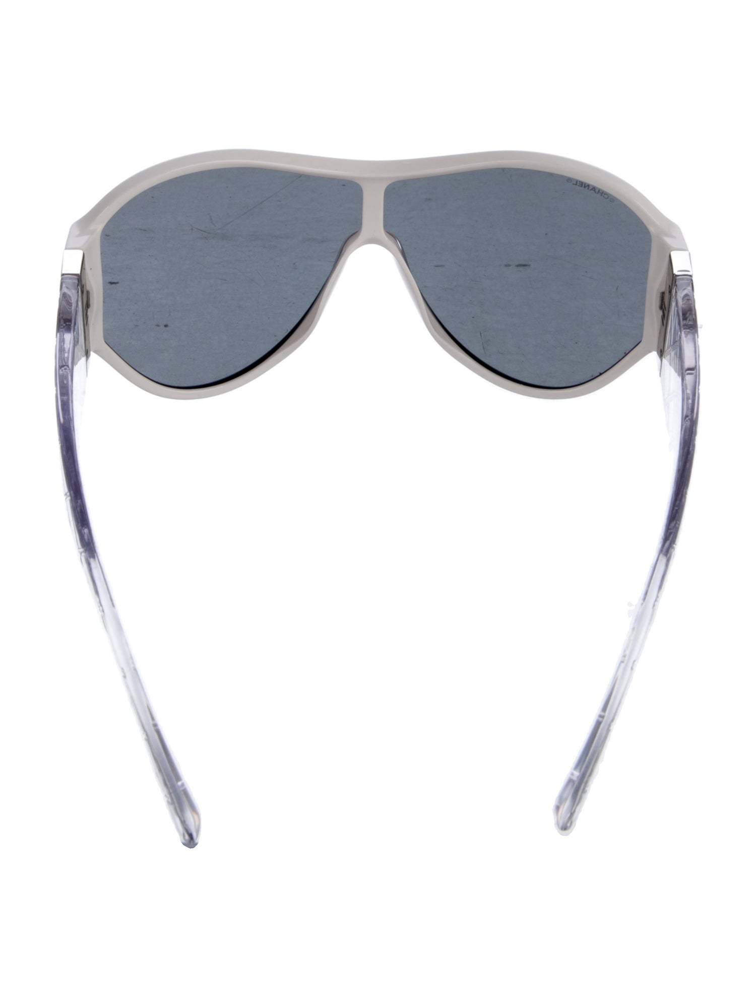 Chanel Quilted Pattern Shield Sunglasses