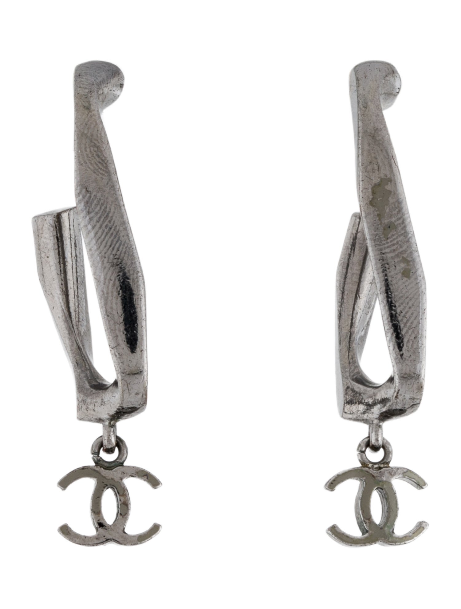 Chanel CC Drop Earrings