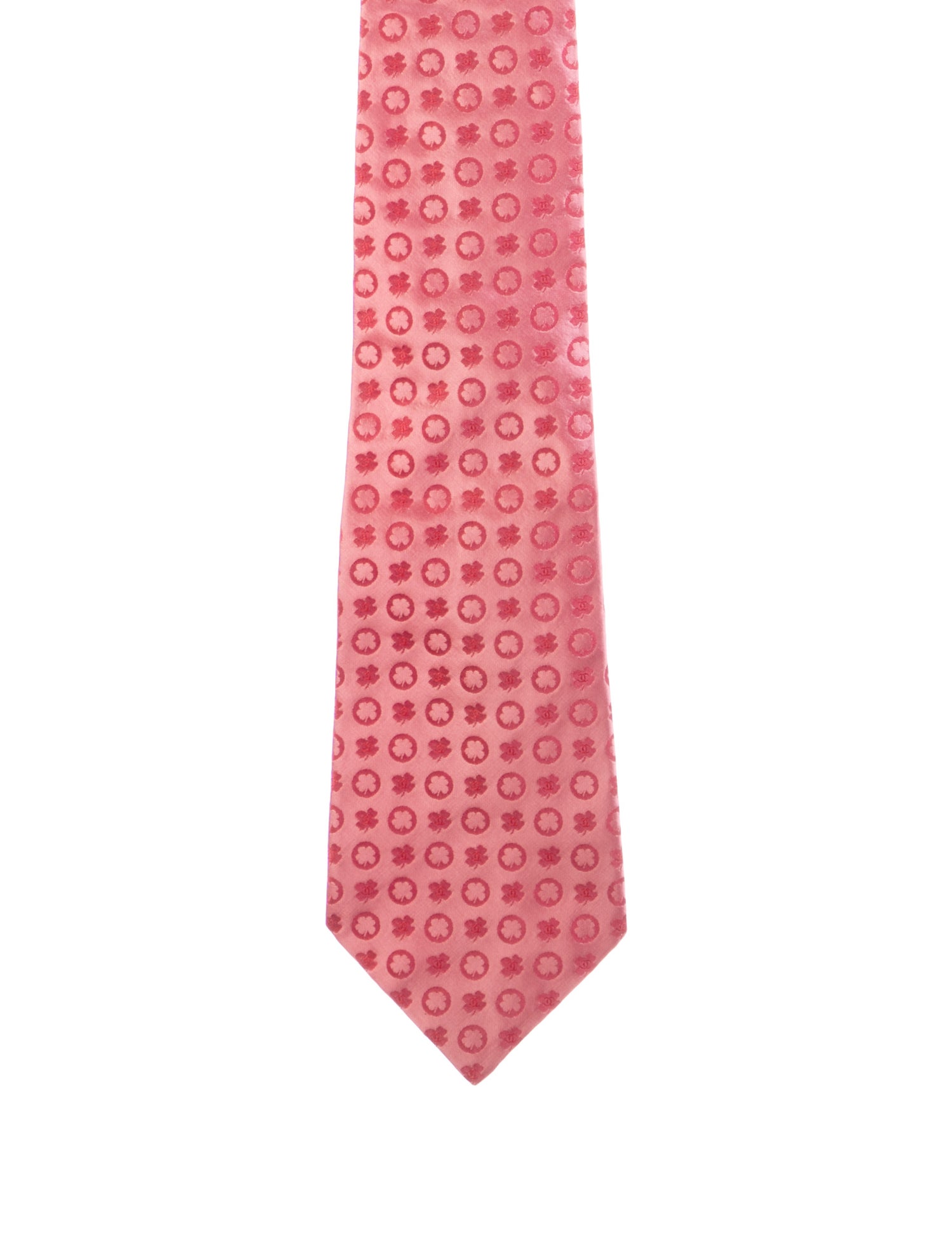 Chanel Silk Jacquard CC Clover Necktie