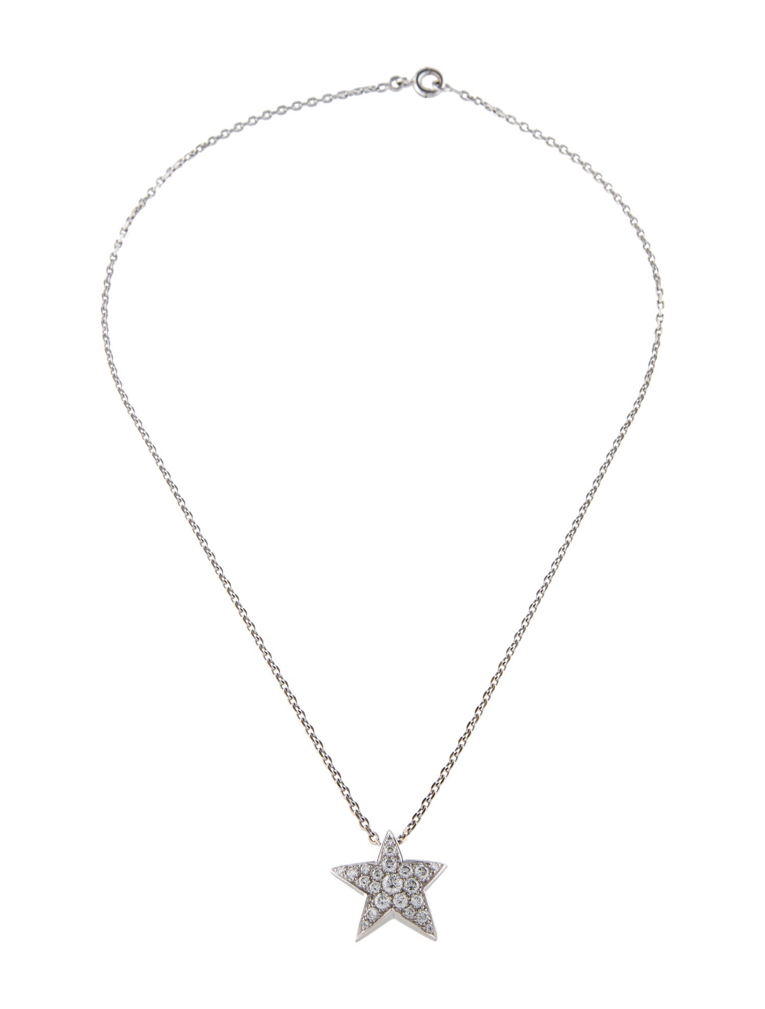 Chanel Vintage 18K Comète Geode Star Pendant Necklace
