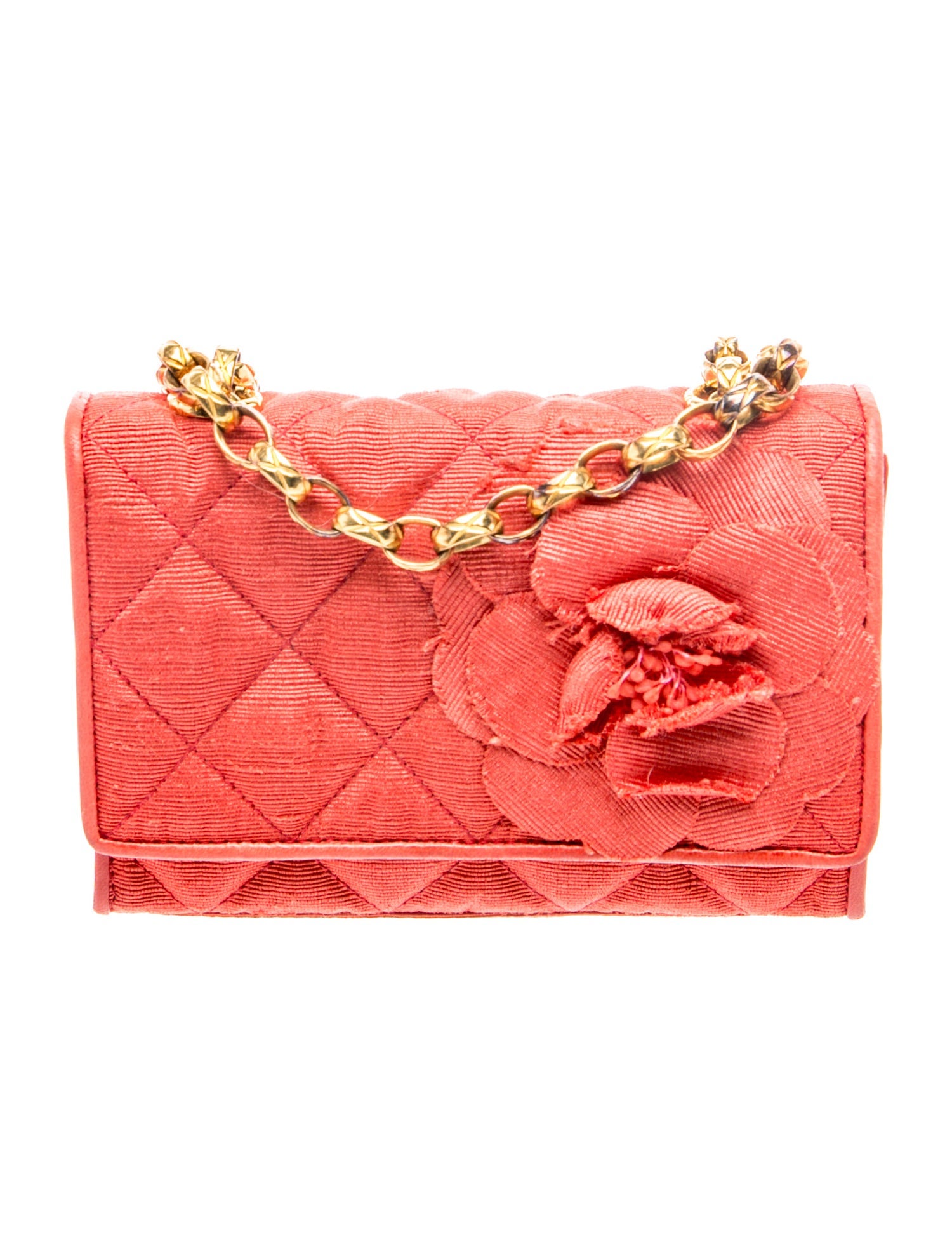 Chanel Satin Camellia Flap Bag